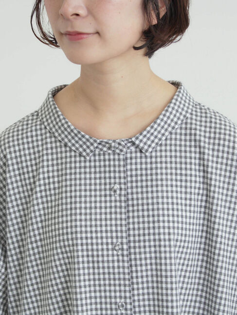 Samansa Mos2「《新色追加》ちび襟シャツワンピース【WEB限定】」|ワンピース|