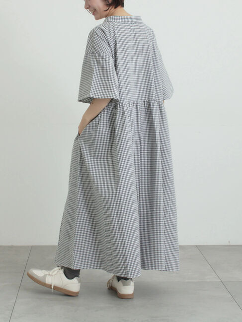 Samansa Mos2「《新色追加》ちび襟シャツワンピース【WEB限定】」|ワンピース|