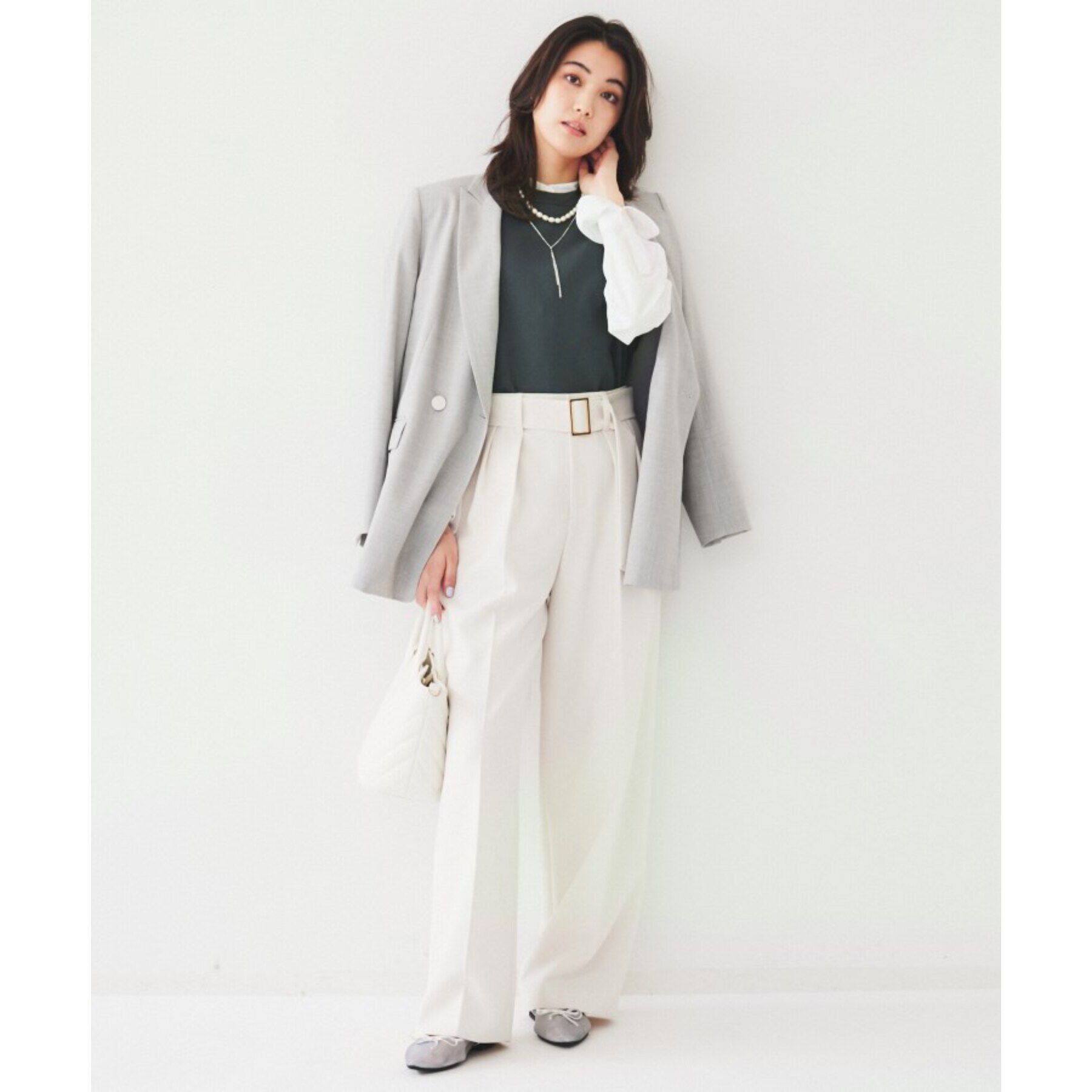 UNTITLED「ベルト付き2タックパンツ」|その他|