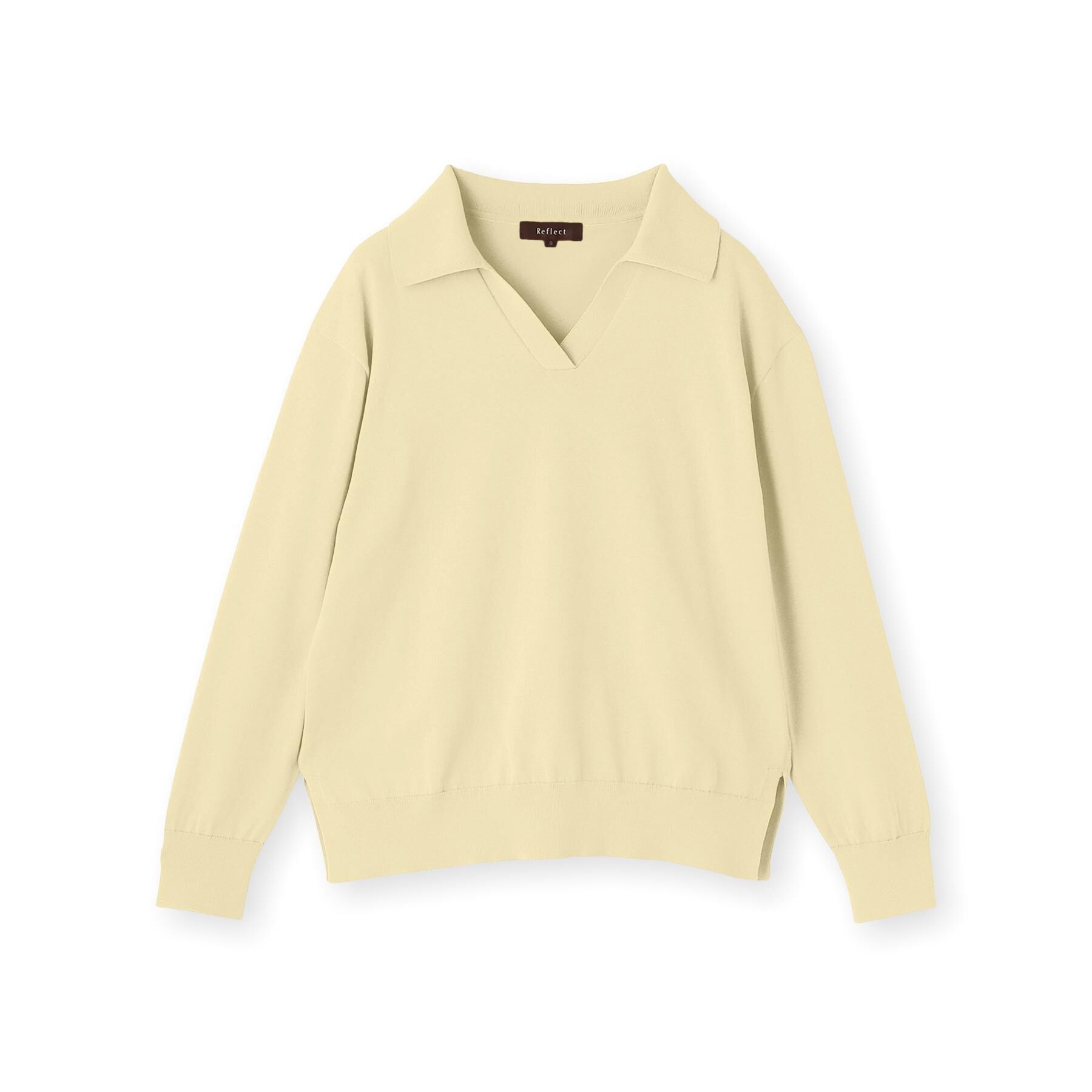 Reflect「スキッパーネックニットプルオーバー」|ニット・セーター|