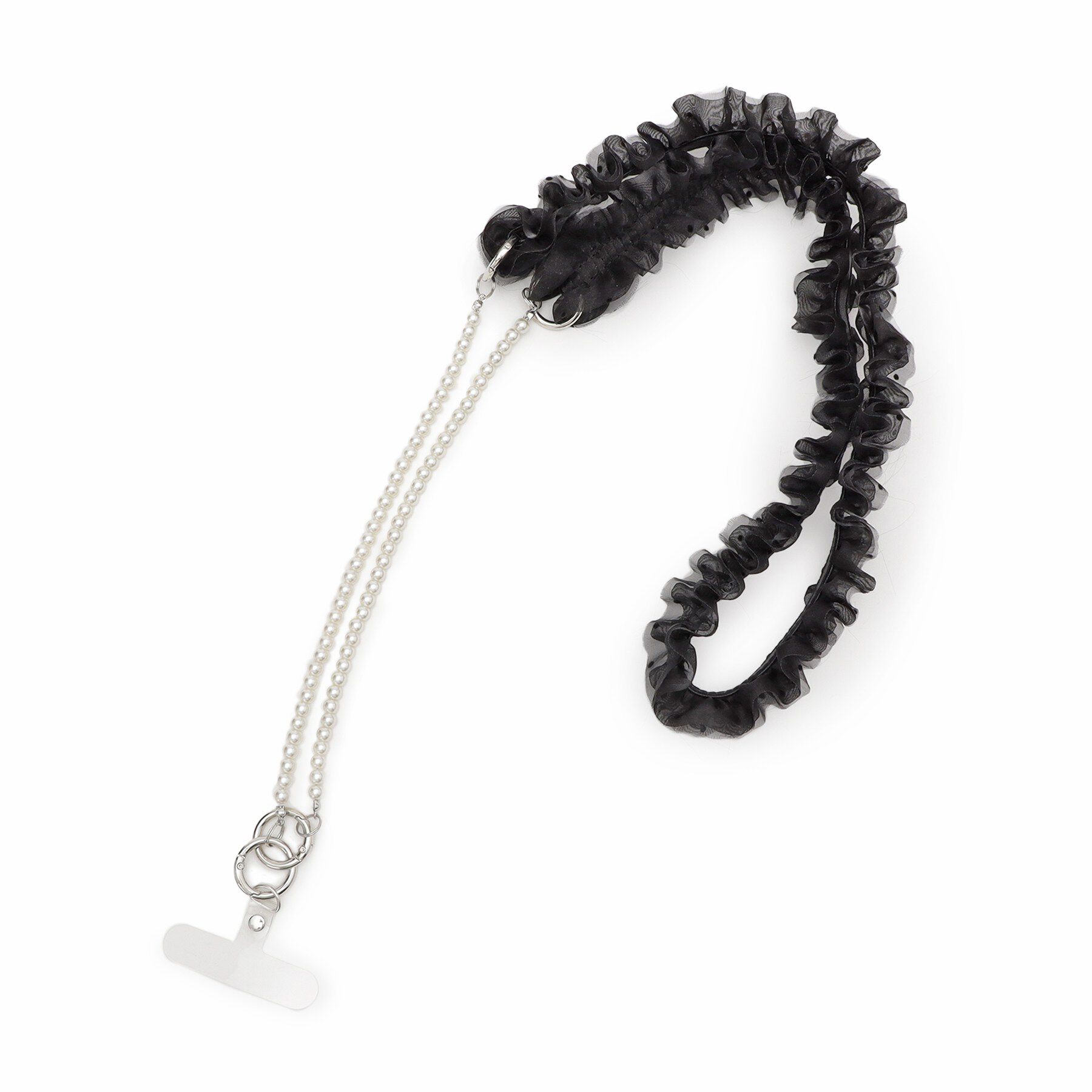 grove「ドットチュールパール調ストラップ」|ストラップ|ブラック(019)