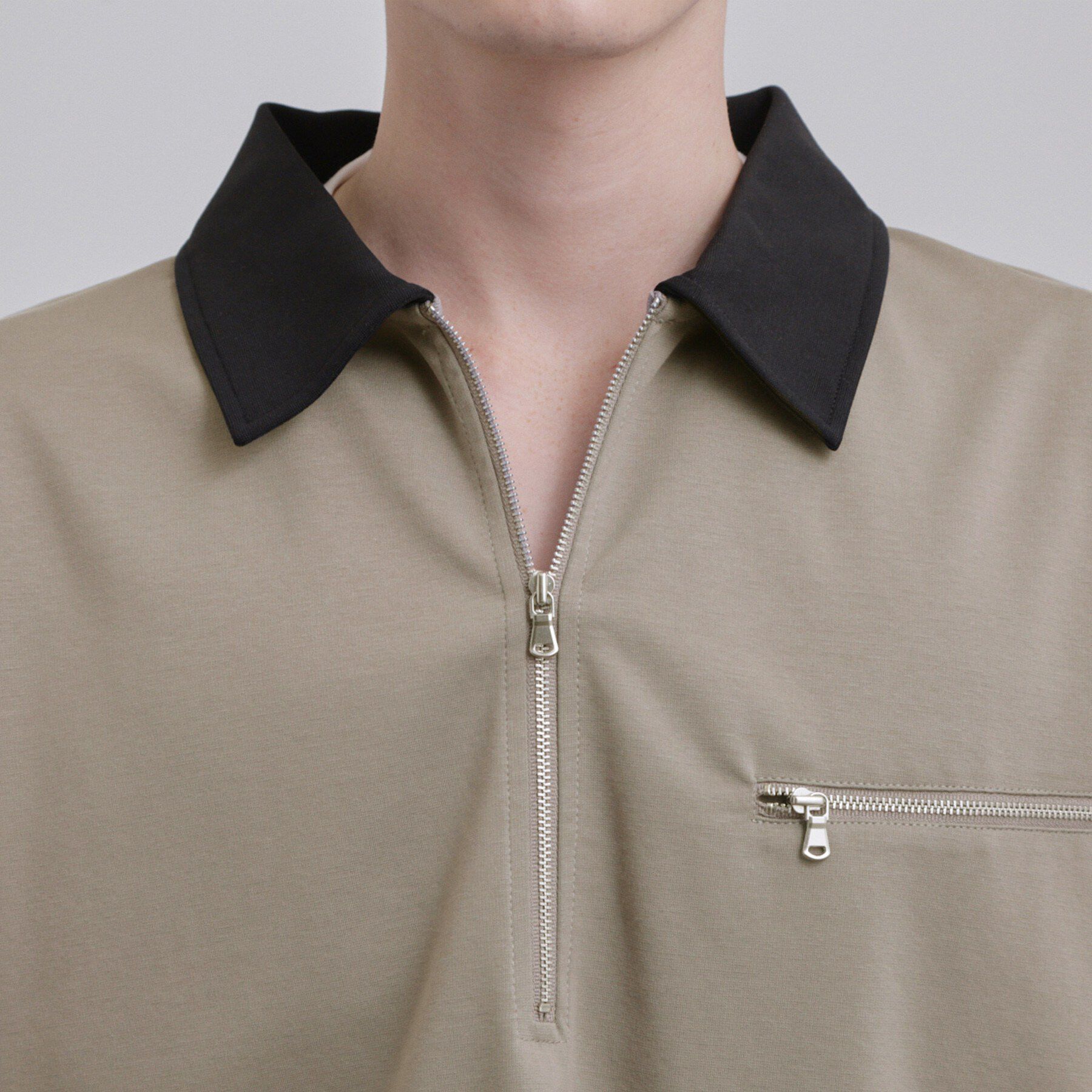 tk.TAKEO KIKUCHI「配色ハーフジップカットソー」|Tシャツ・カットソー|