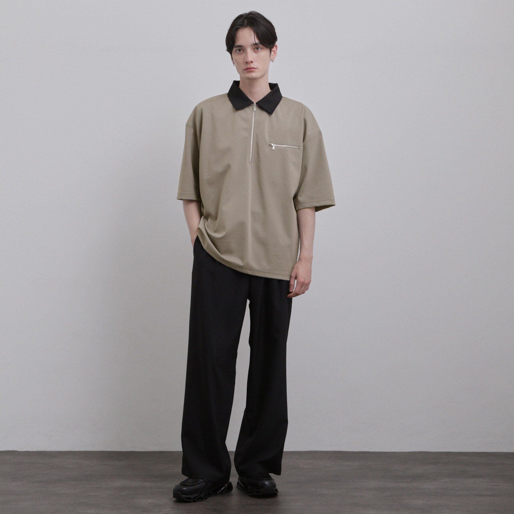 tk.TAKEO KIKUCHI「配色ハーフジップカットソー」|Tシャツ・カットソー|