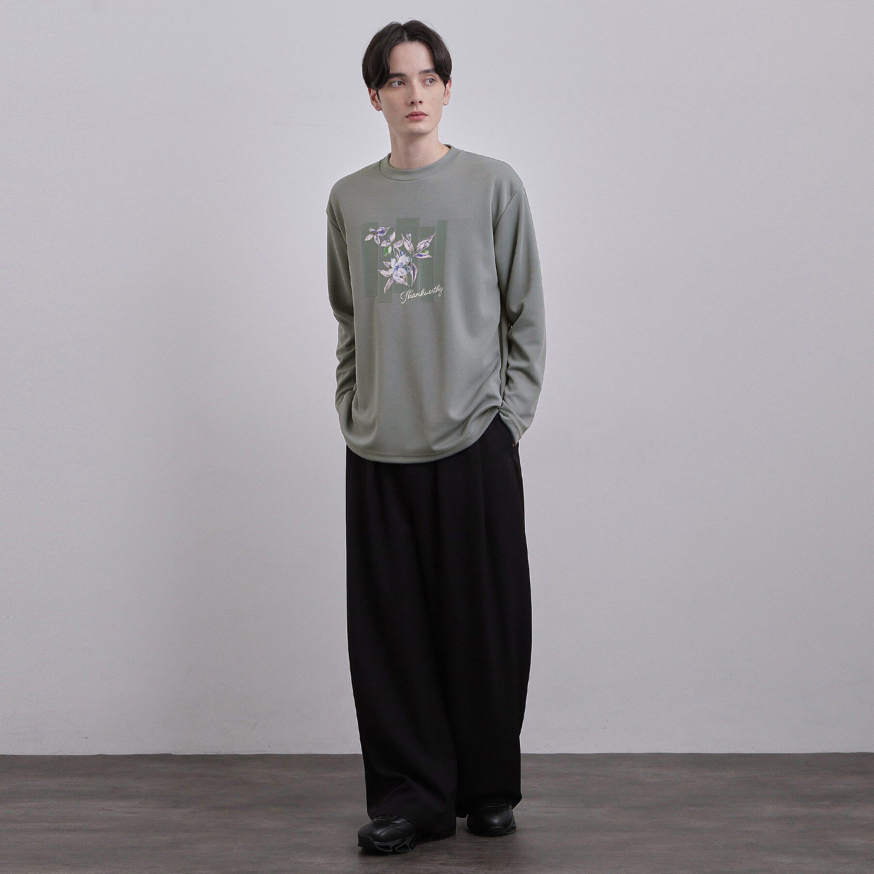 tk.TAKEO KIKUCHI「フロントフラワーカットソー」|Tシャツ・カットソー|