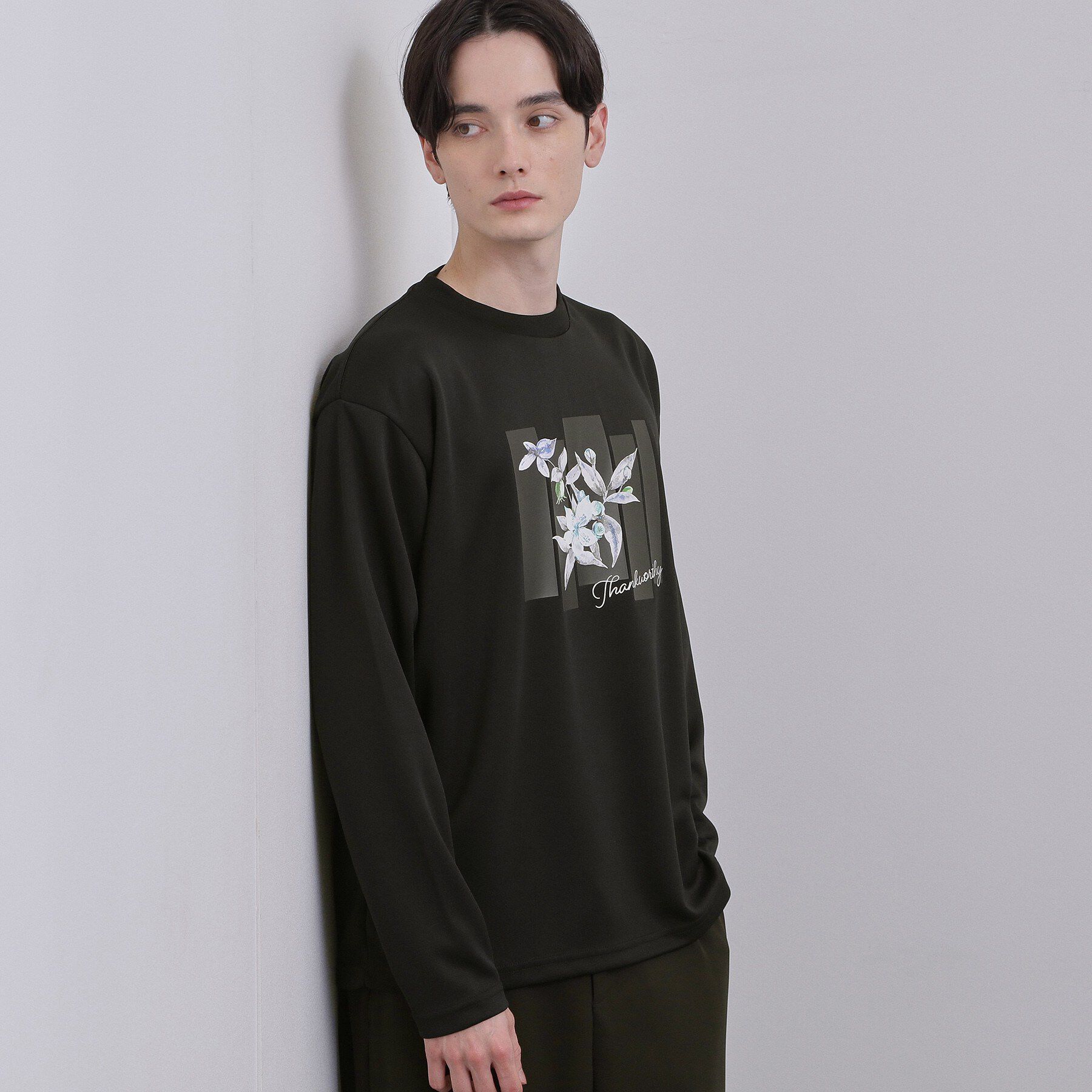 tk.TAKEO KIKUCHI「フロントフラワーカットソー」|Tシャツ・カットソー|