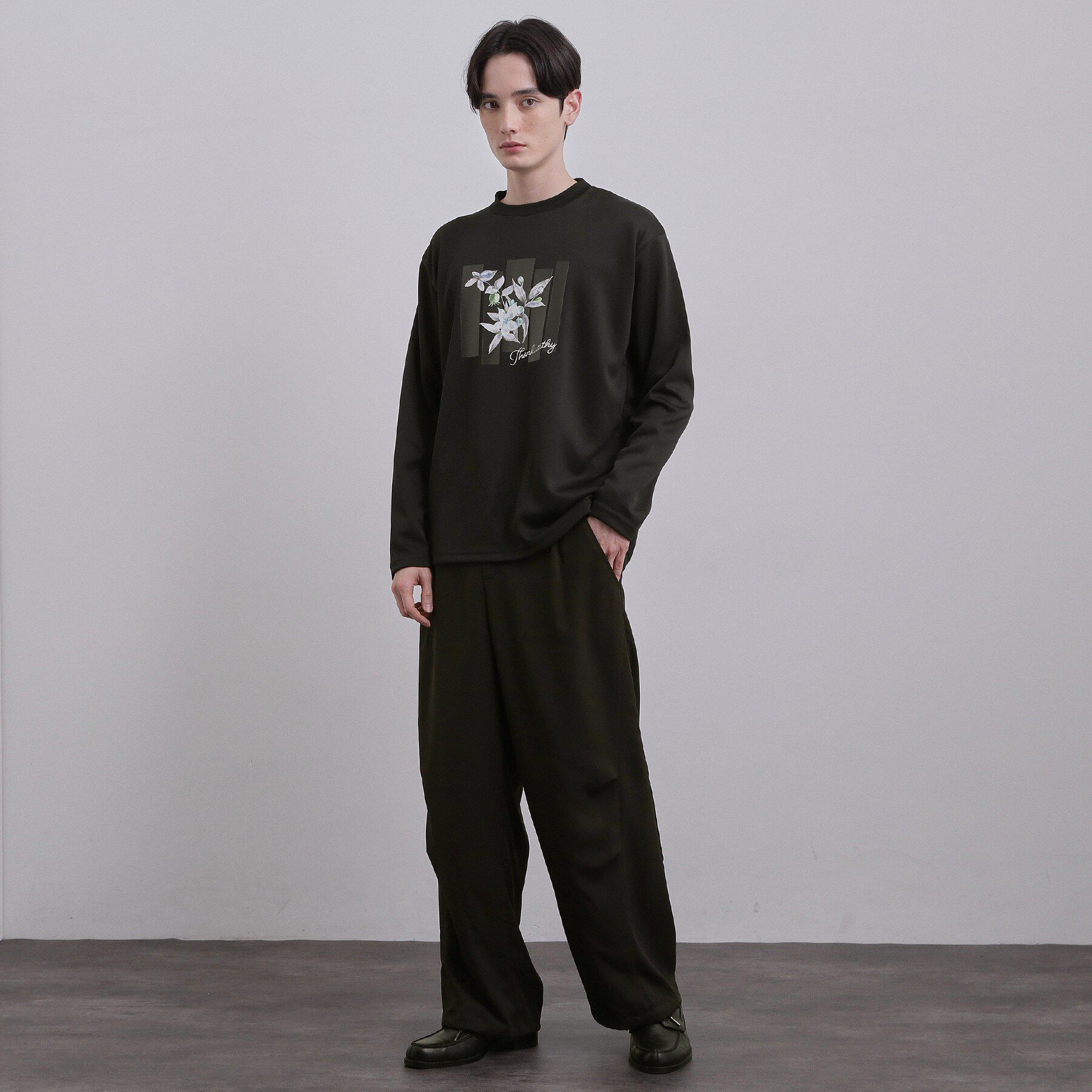 tk.TAKEO KIKUCHI「フロントフラワーカットソー」|Tシャツ・カットソー|