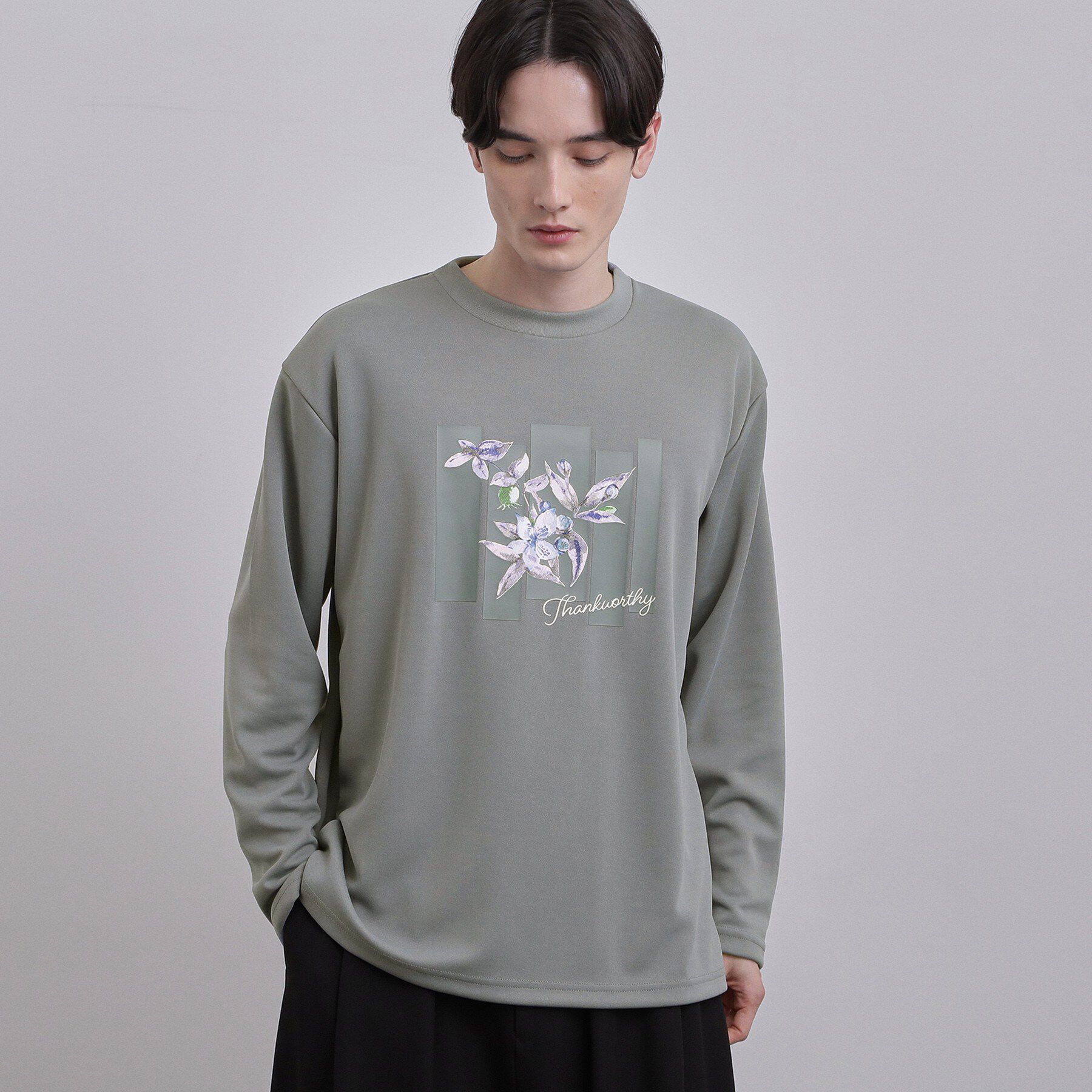 tk.TAKEO KIKUCHI「フロントフラワーカットソー」|Tシャツ・カットソー|