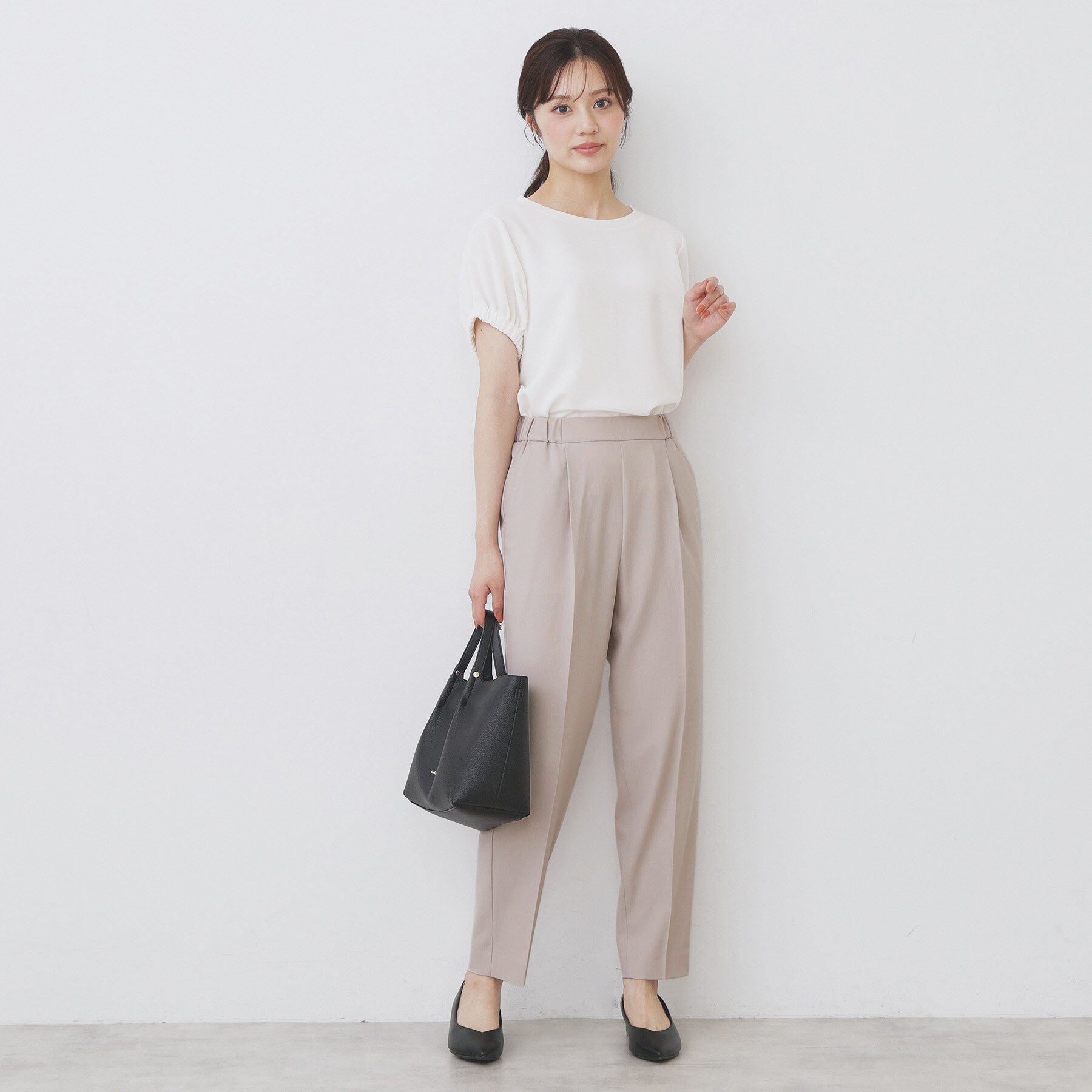 index「ラメピンストライプイージーテーパードパンツ【洗濯機洗い可/ストレッチ】」|その他|