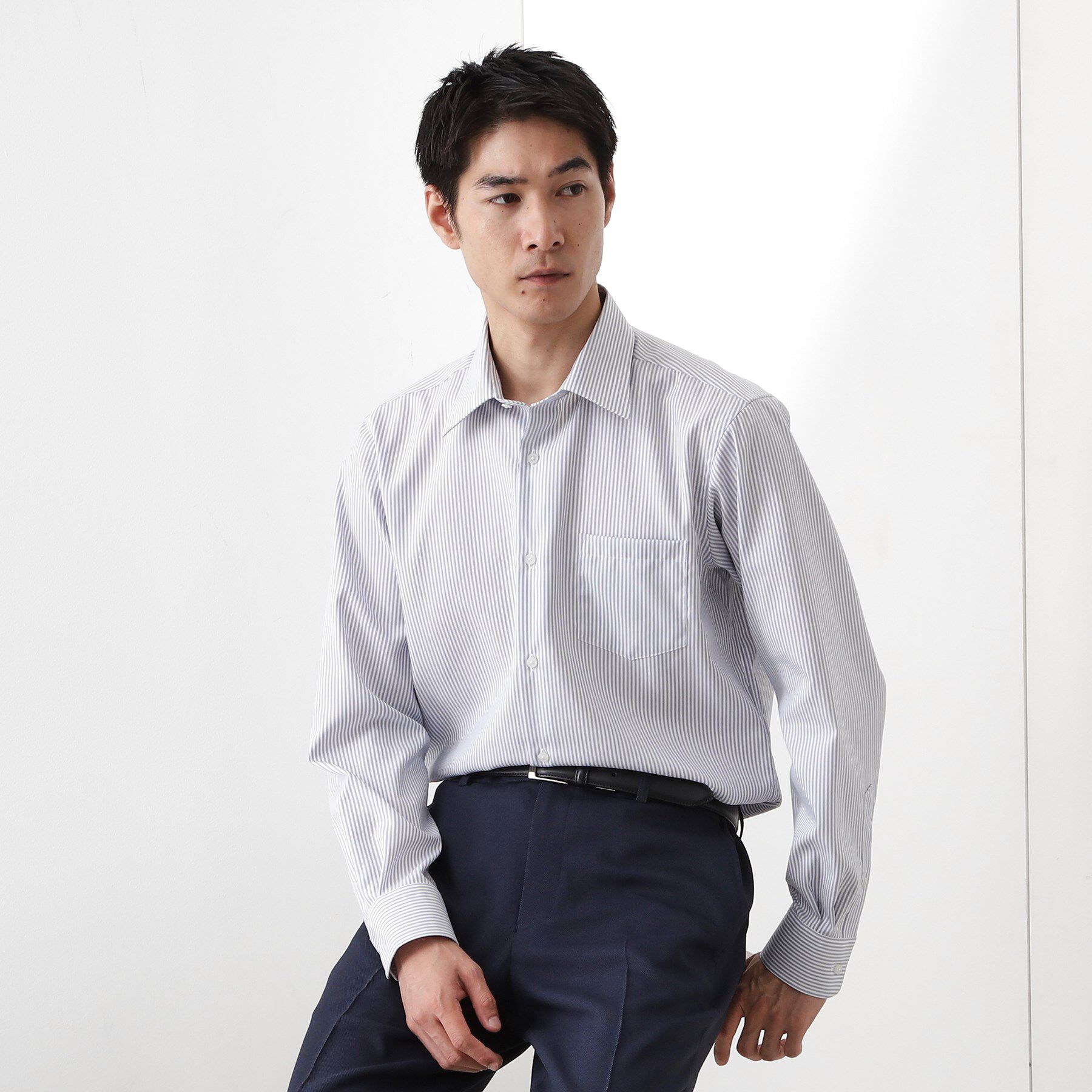 THE SHOP TK「ドレスオックスシャツ」|シャツ・ブラウス|ブルー(393)