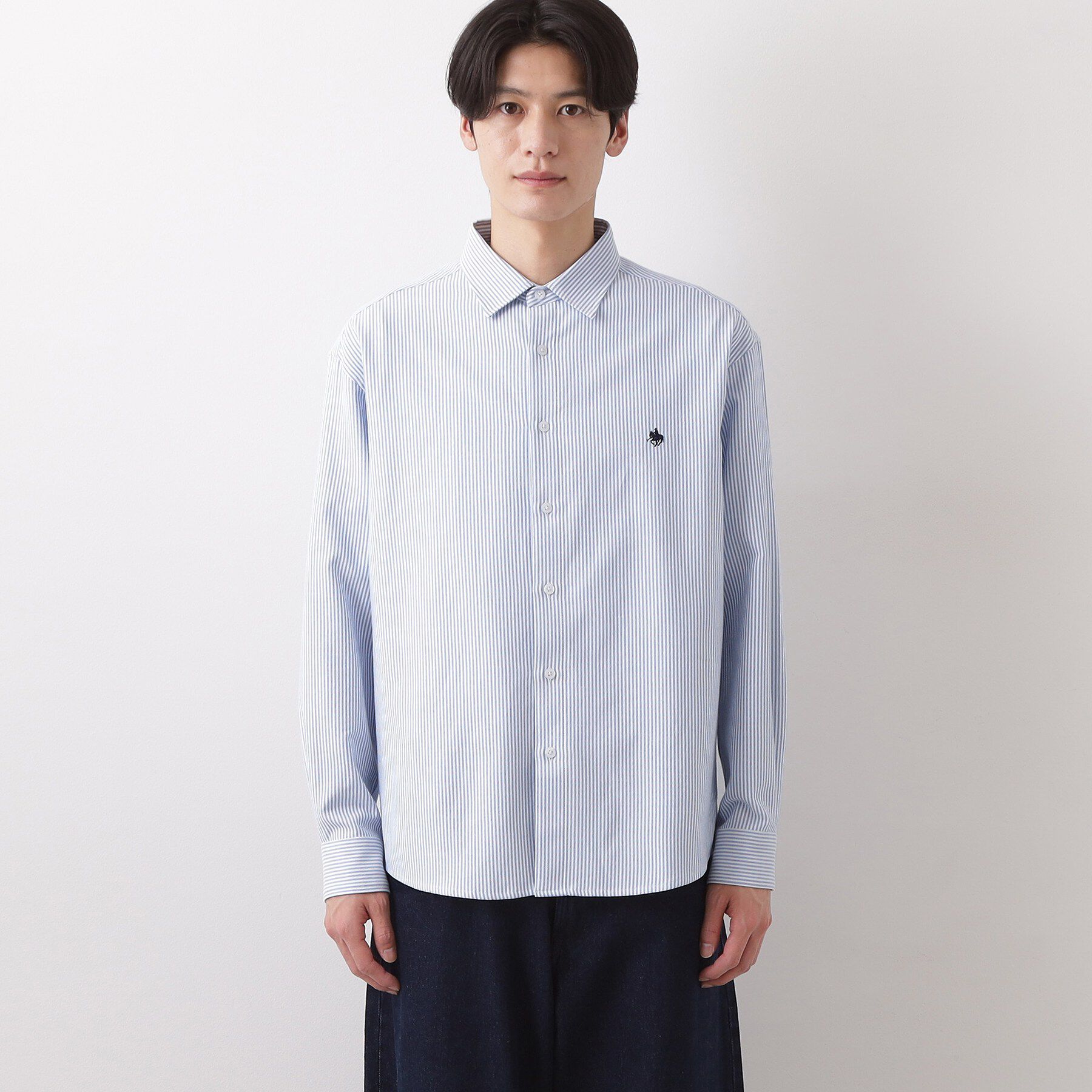 THE SHOP TK「【POLO BCS 別注】 アソート長袖シャツ ストライプ／グレー／デニム」|シャツ・ブラウス|