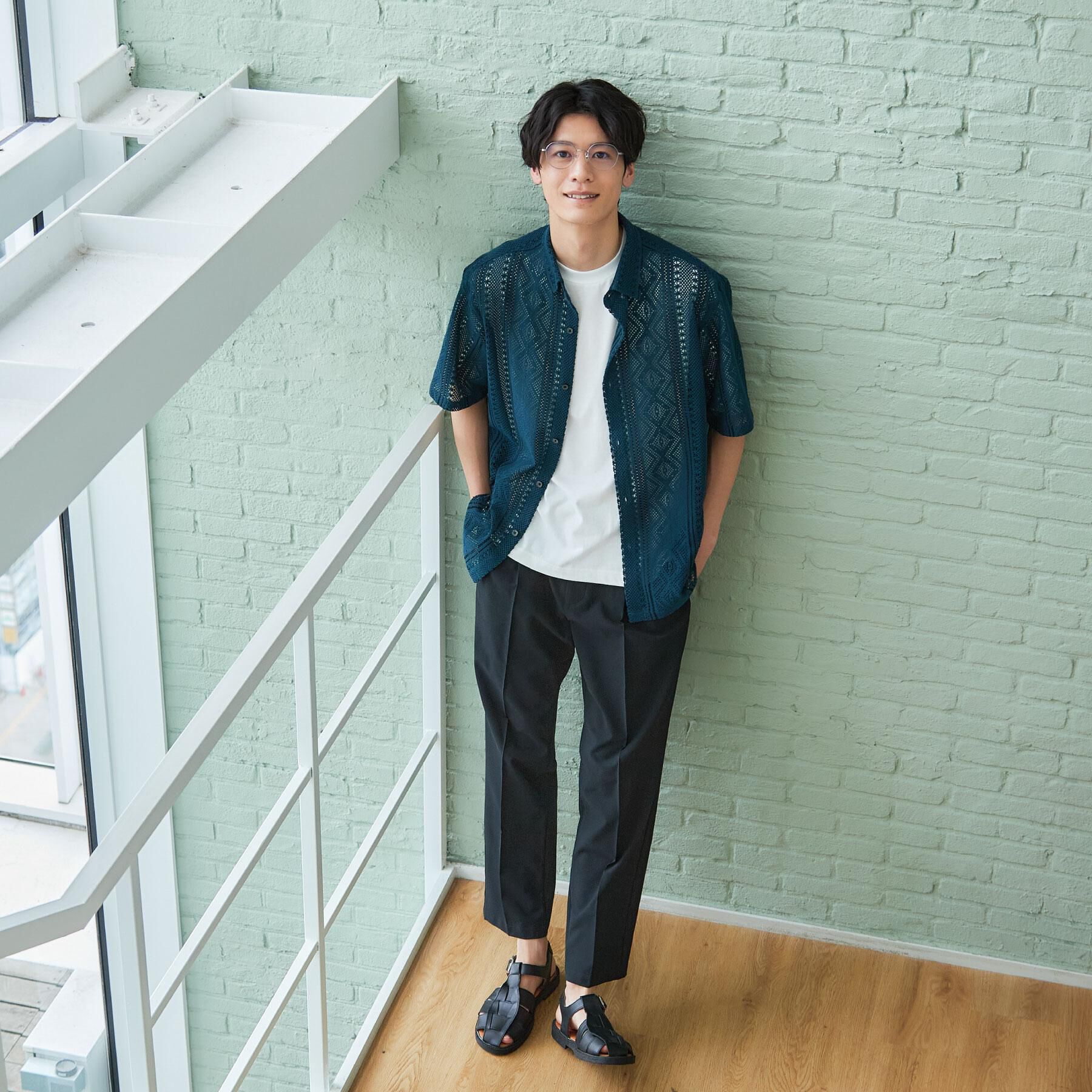 THE SHOP TK「クラフトレース 半袖シャツ＋半袖Tシャツ セットアイテム」|シャツ・ブラウス|