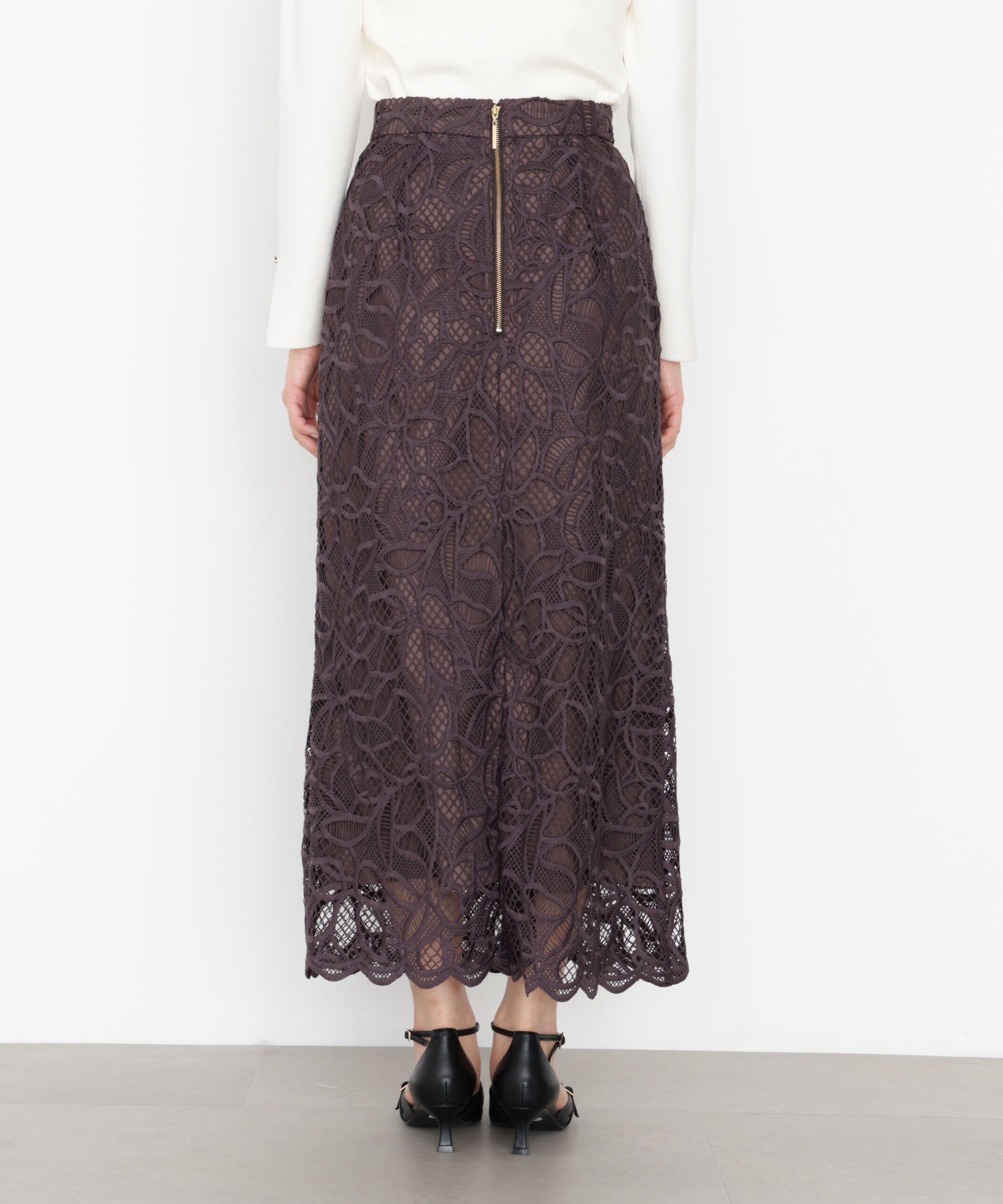 PROPORTION BODY DRESSING「ケミカルレースナロースカート 25AW」|スカート|