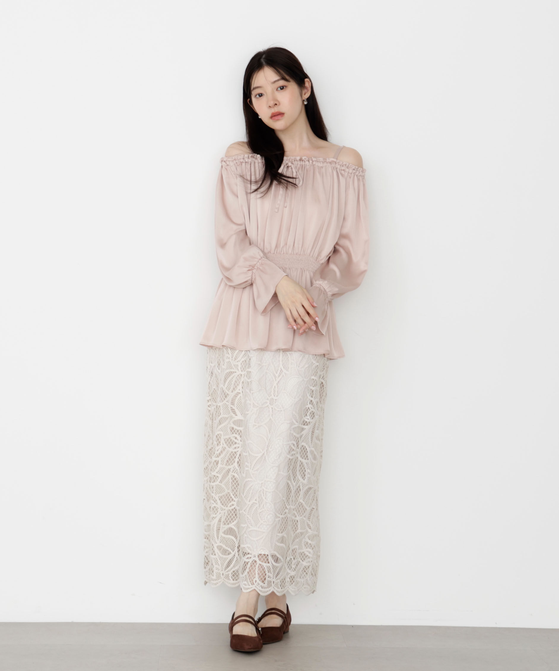 PROPORTION BODY DRESSING「ケミカルレースナロースカート 25AW」|スカート|