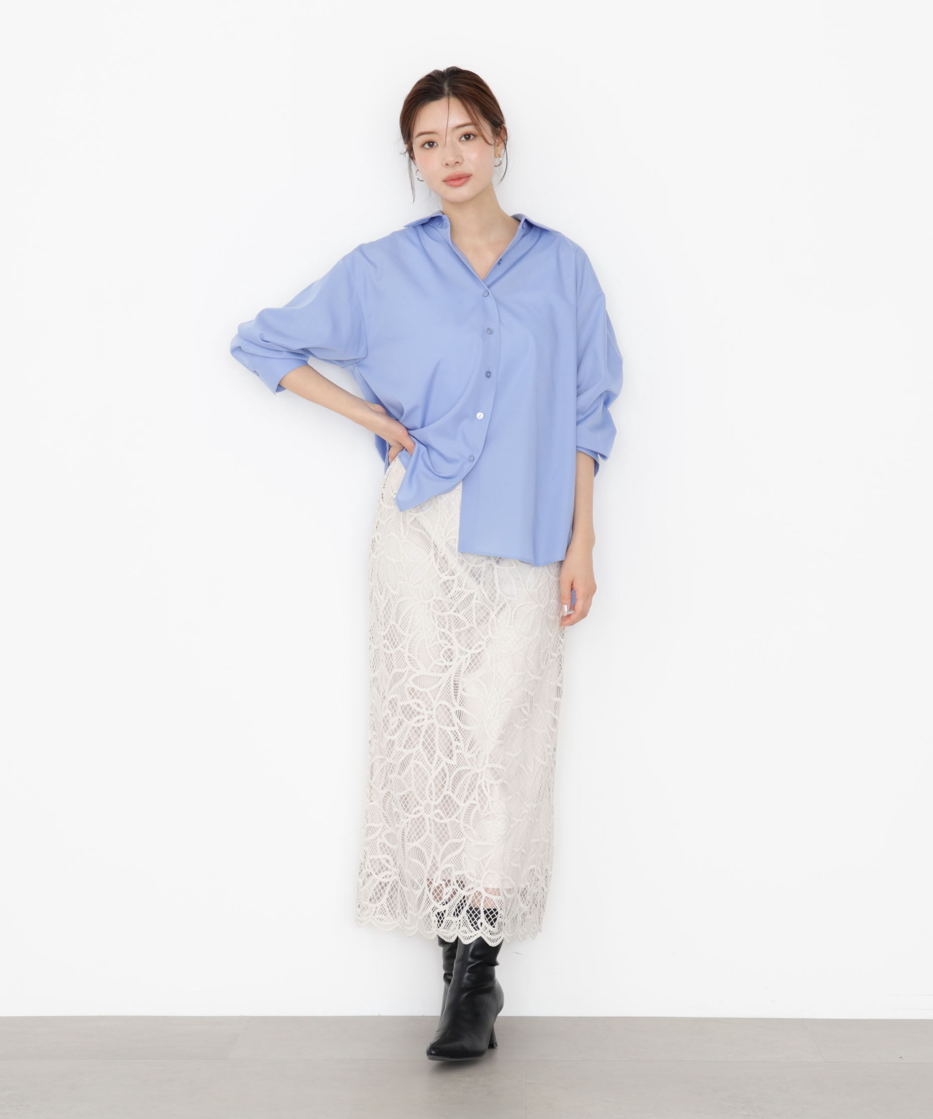 PROPORTION BODY DRESSING「ケミカルレースナロースカート 25AW」|スカート|