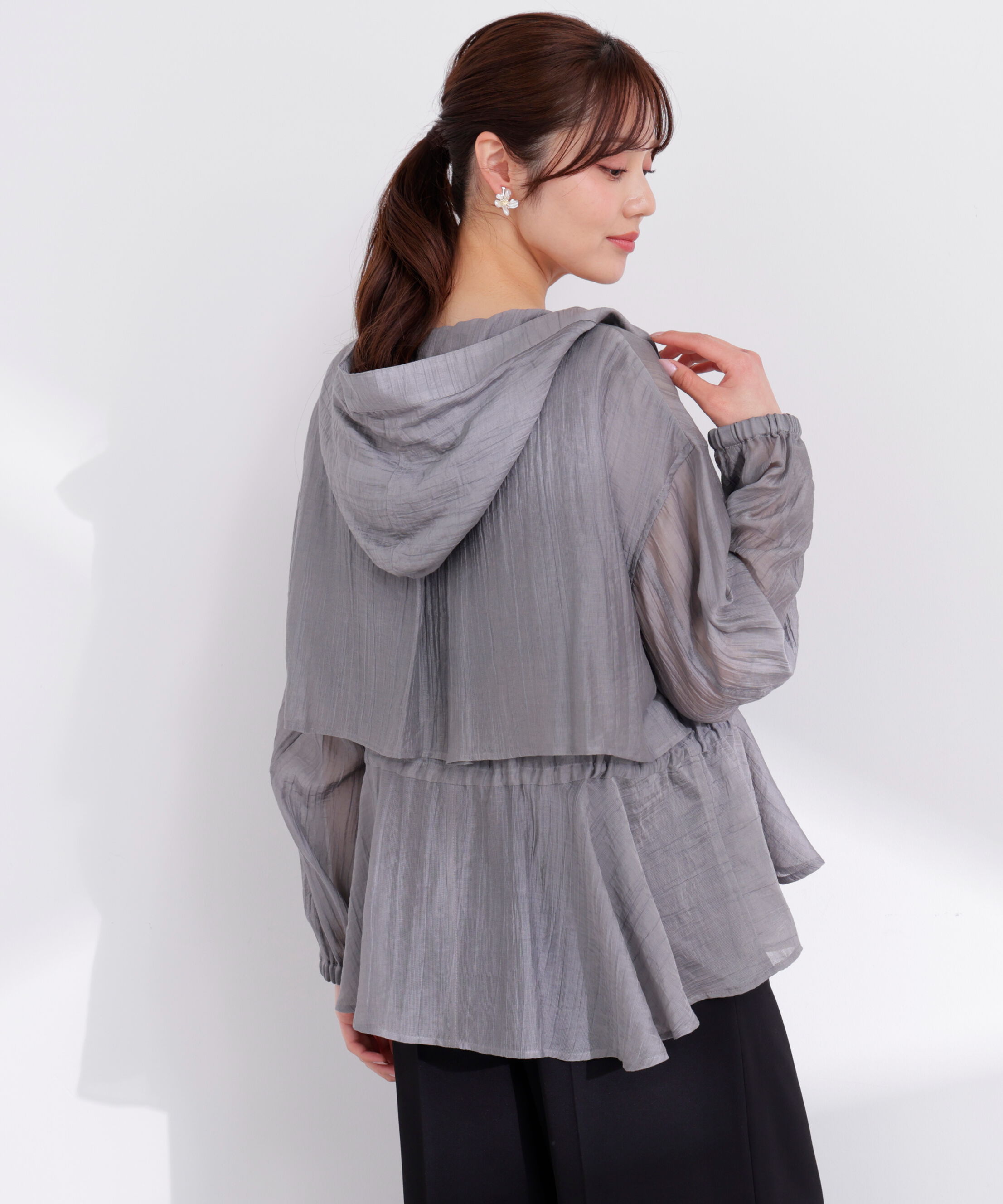 PROPORTION BODY DRESSING「シアーペプラムブルゾン 26SS」|ブルゾン・スタジャン|