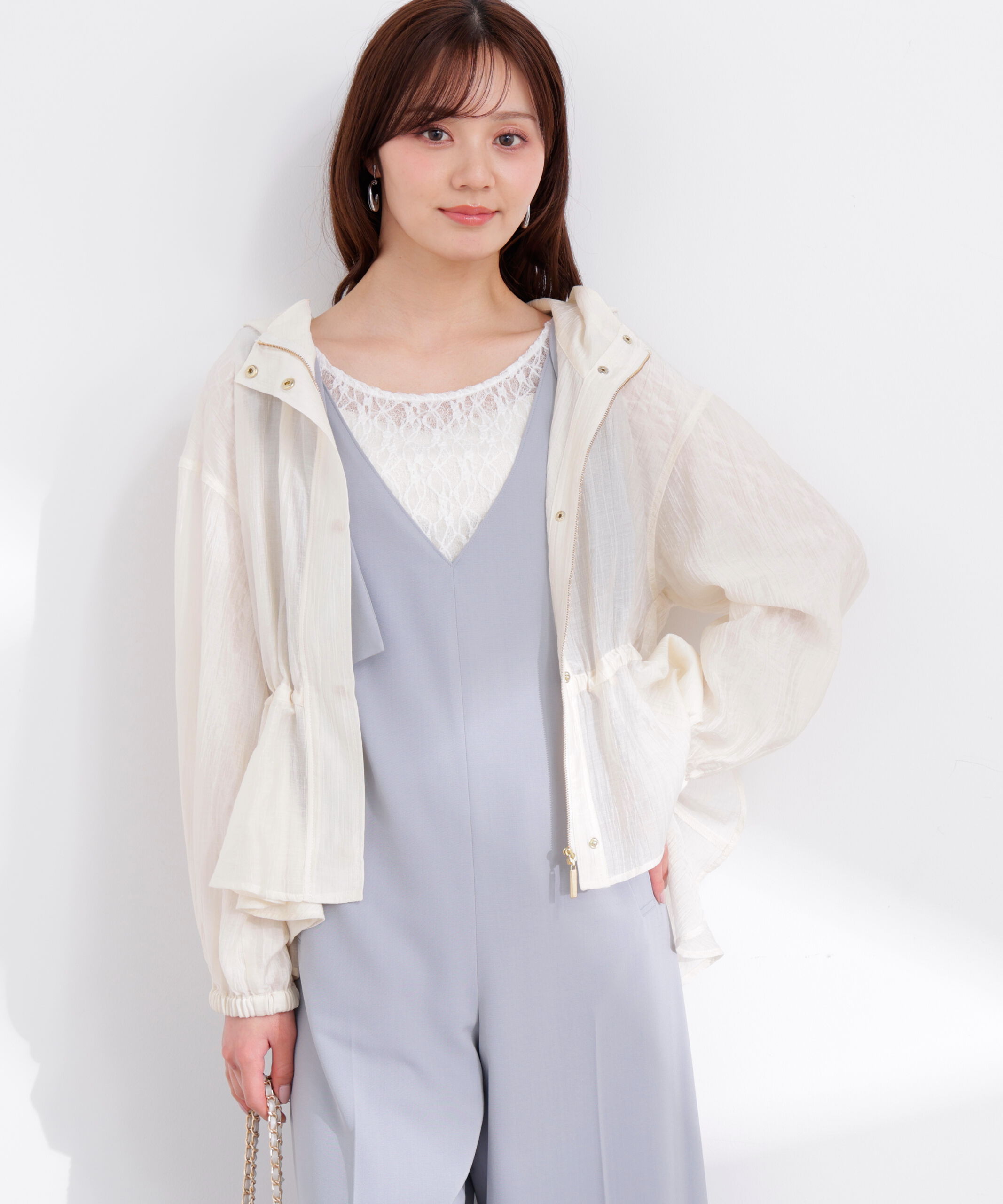 PROPORTION BODY DRESSING「シアーペプラムブルゾン 26SS」|ブルゾン・スタジャン|