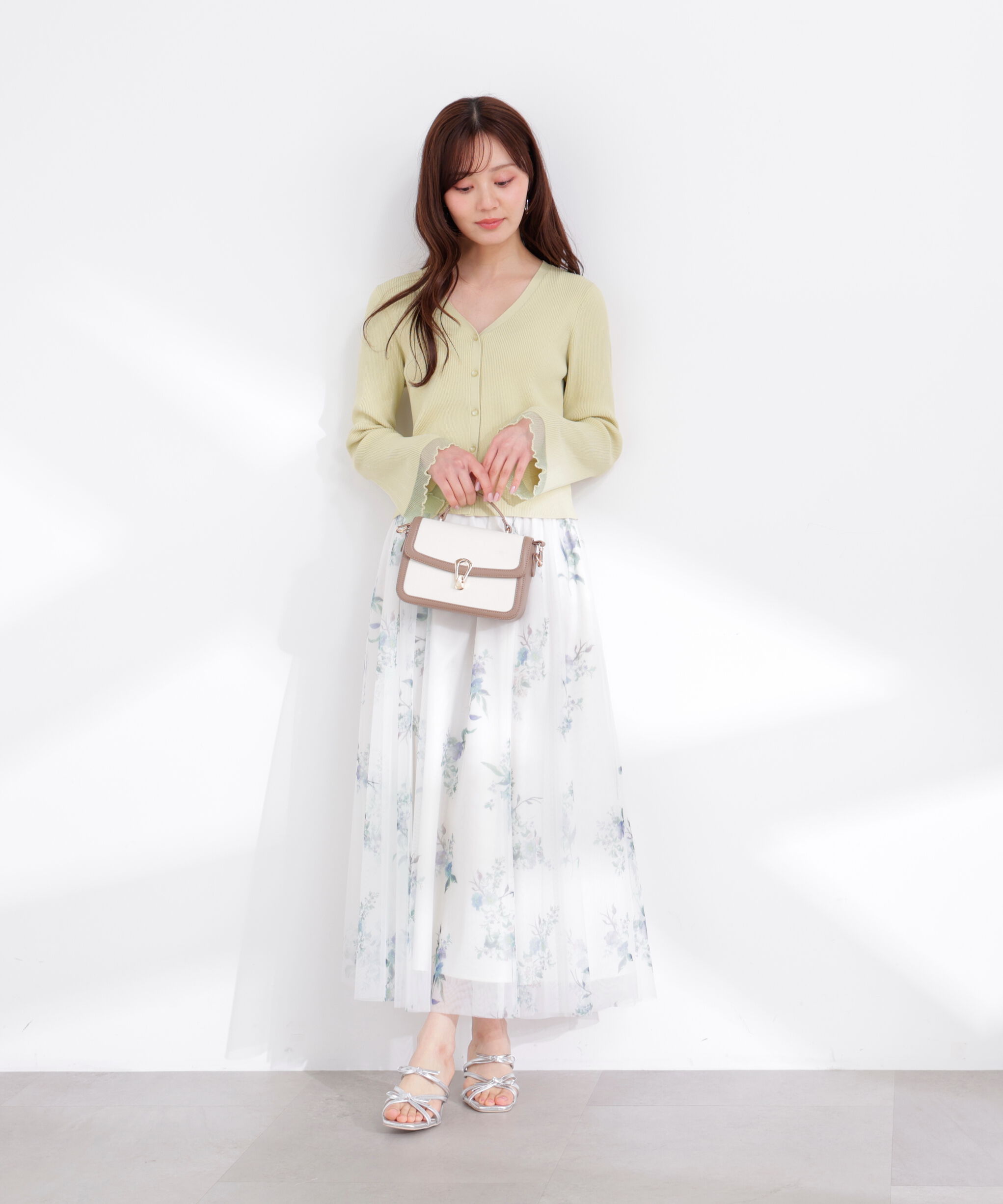 PROPORTION BODY DRESSING「部分シアーリブカーディガン 26SS」|カーディガン|