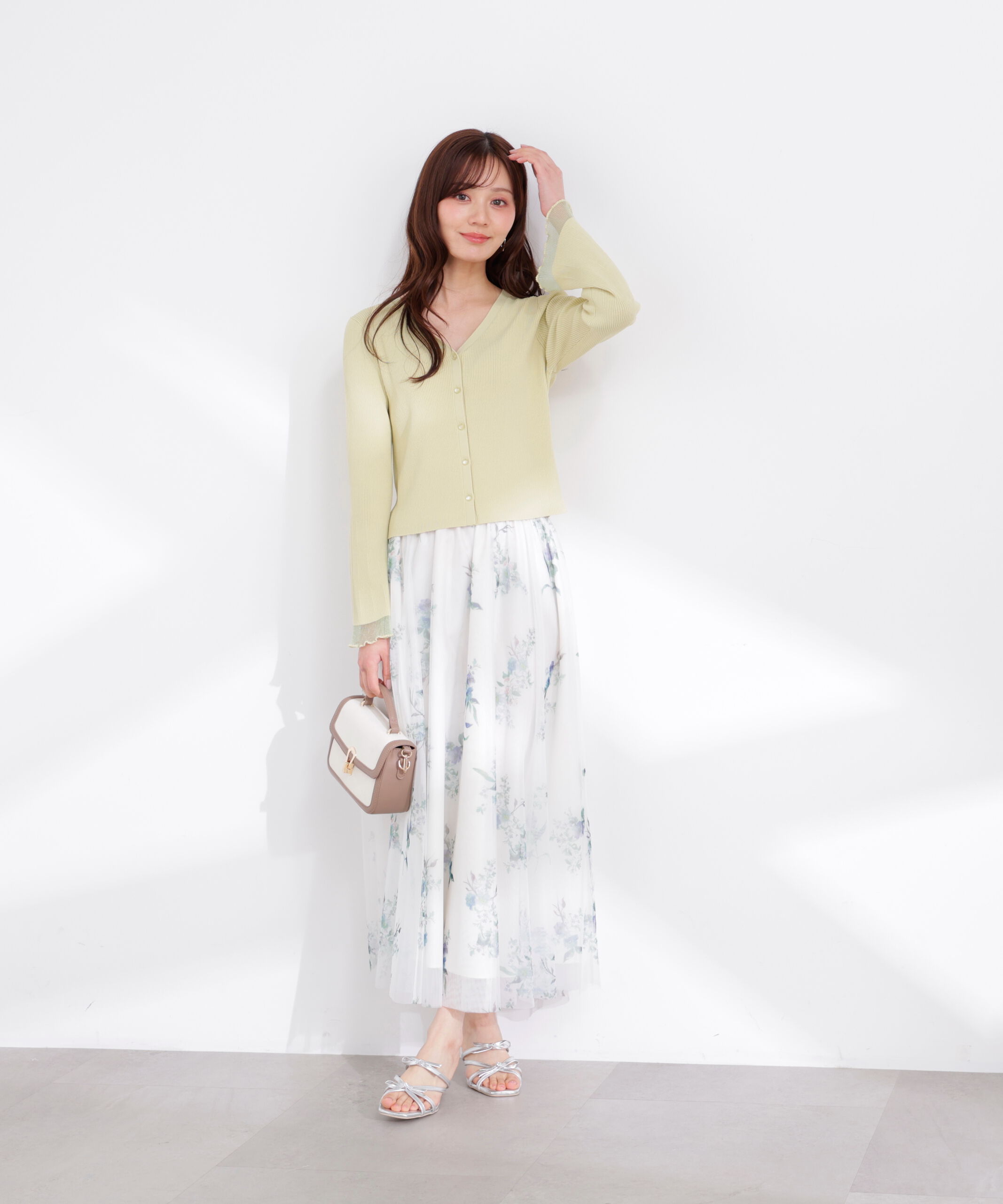 PROPORTION BODY DRESSING「部分シアーリブカーディガン 26SS」|カーディガン|