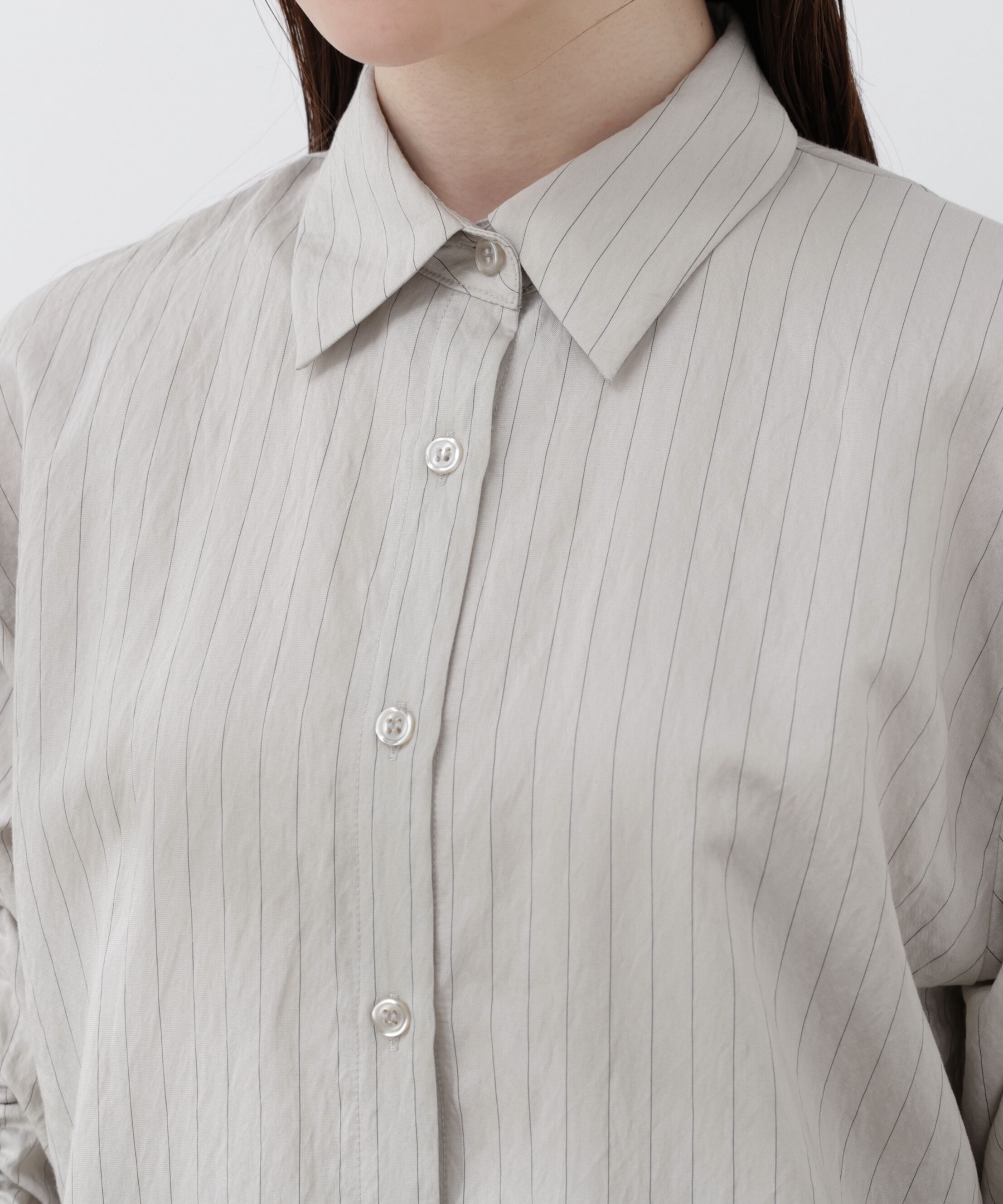 PROPORTION BODY DRESSING「〈a/mie〉ドロストスリーブシャツ 26SS」|シャツ・ブラウス|