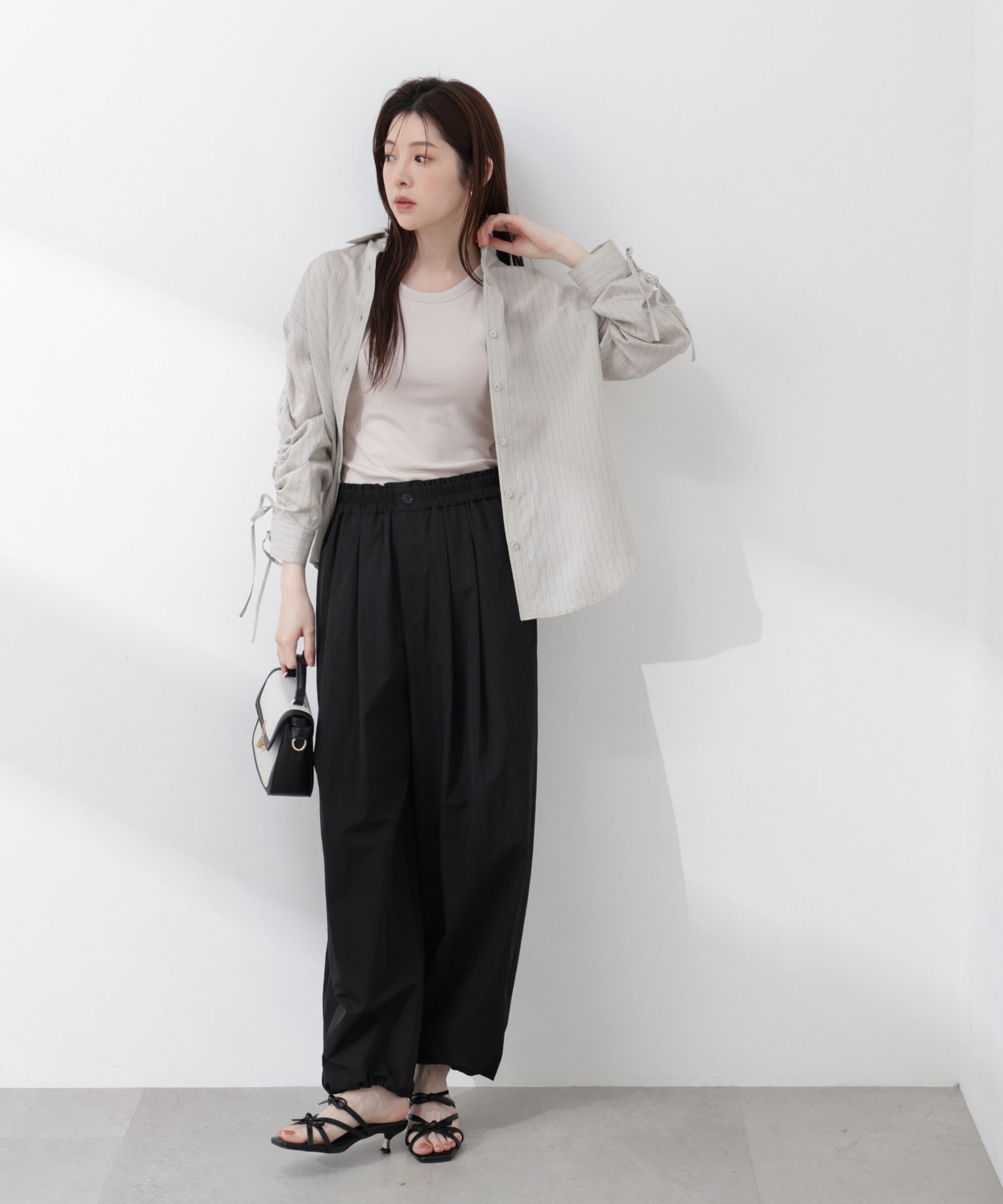 PROPORTION BODY DRESSING「〈a/mie〉ドロストスリーブシャツ 26SS」|シャツ・ブラウス|
