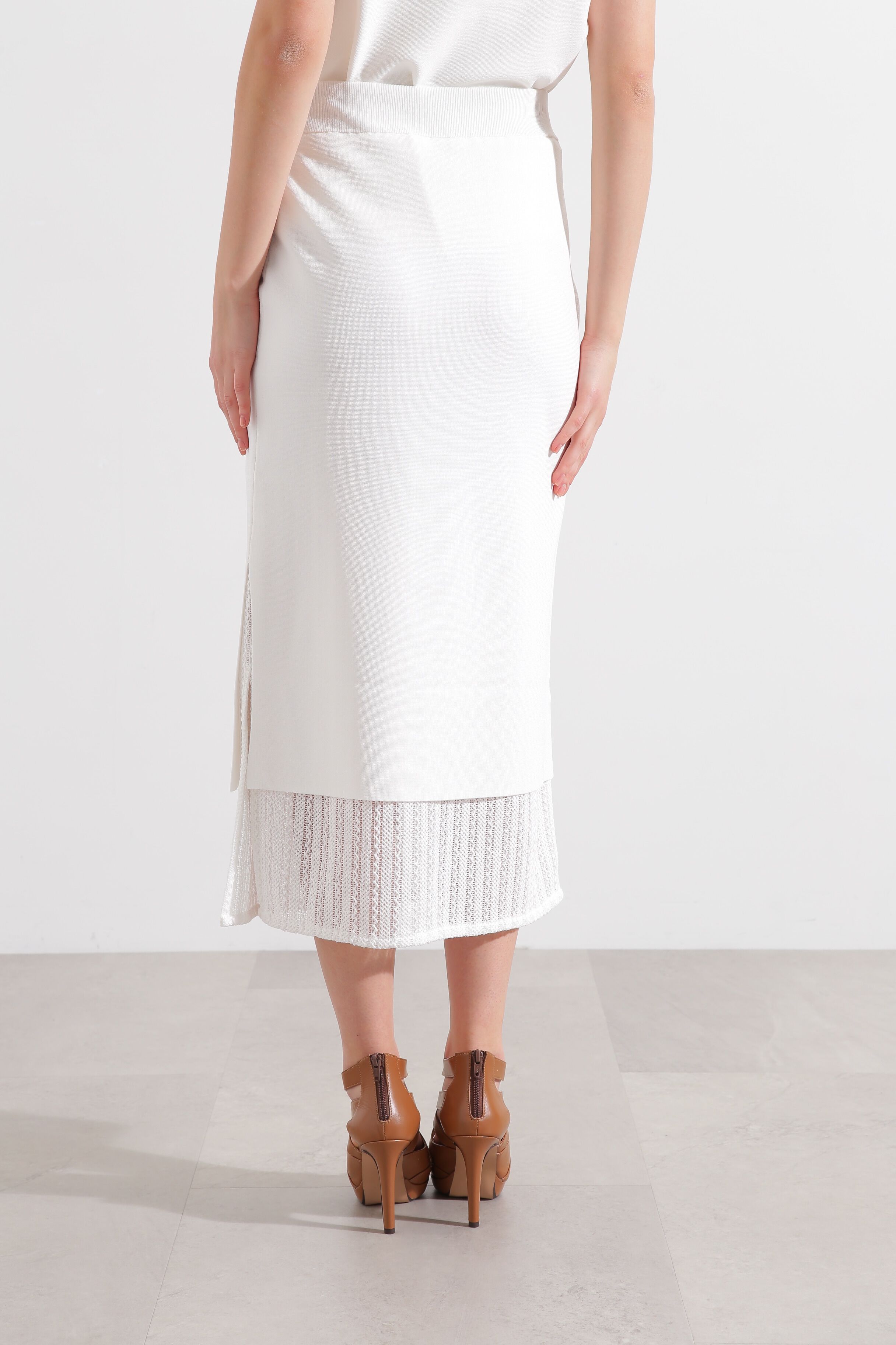  「◆レースコンビニットスカート」|スカート|