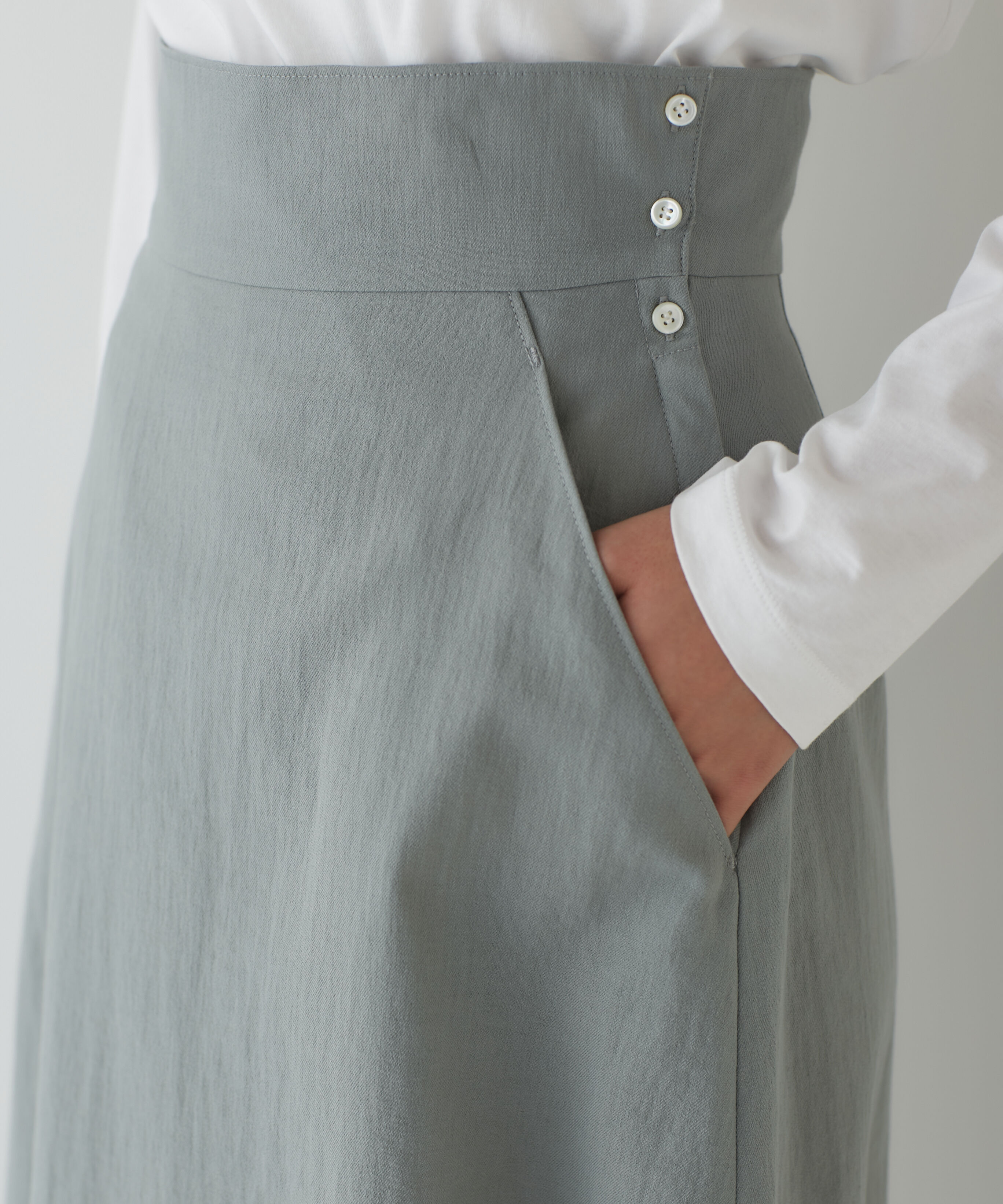  「◆ウエスト折り返しフレアスカート」|スカート|