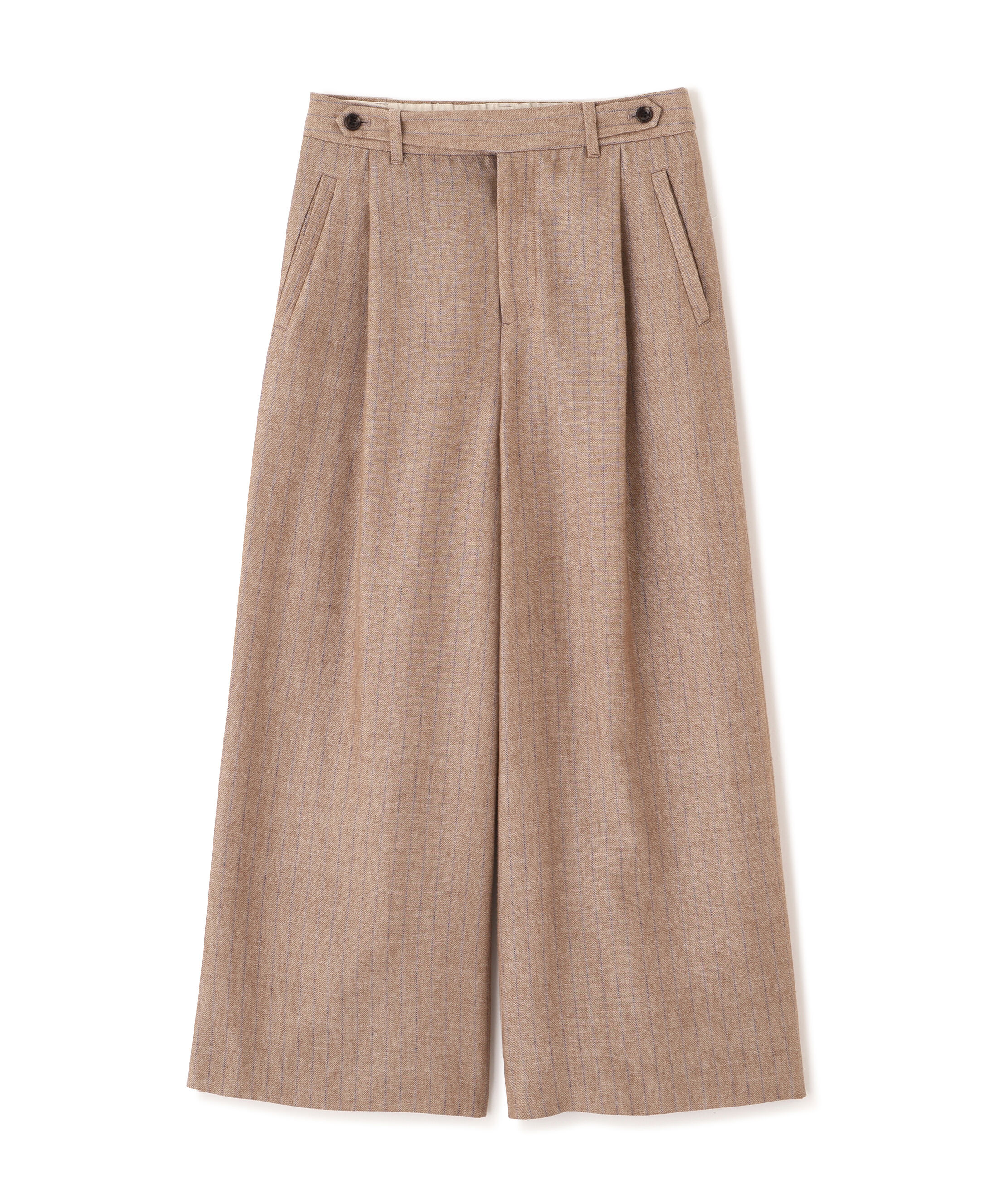  「◆《マルチサイズ/ウォッシャブル》ドライタッチリネン混ガウチョパンツ」|その他|