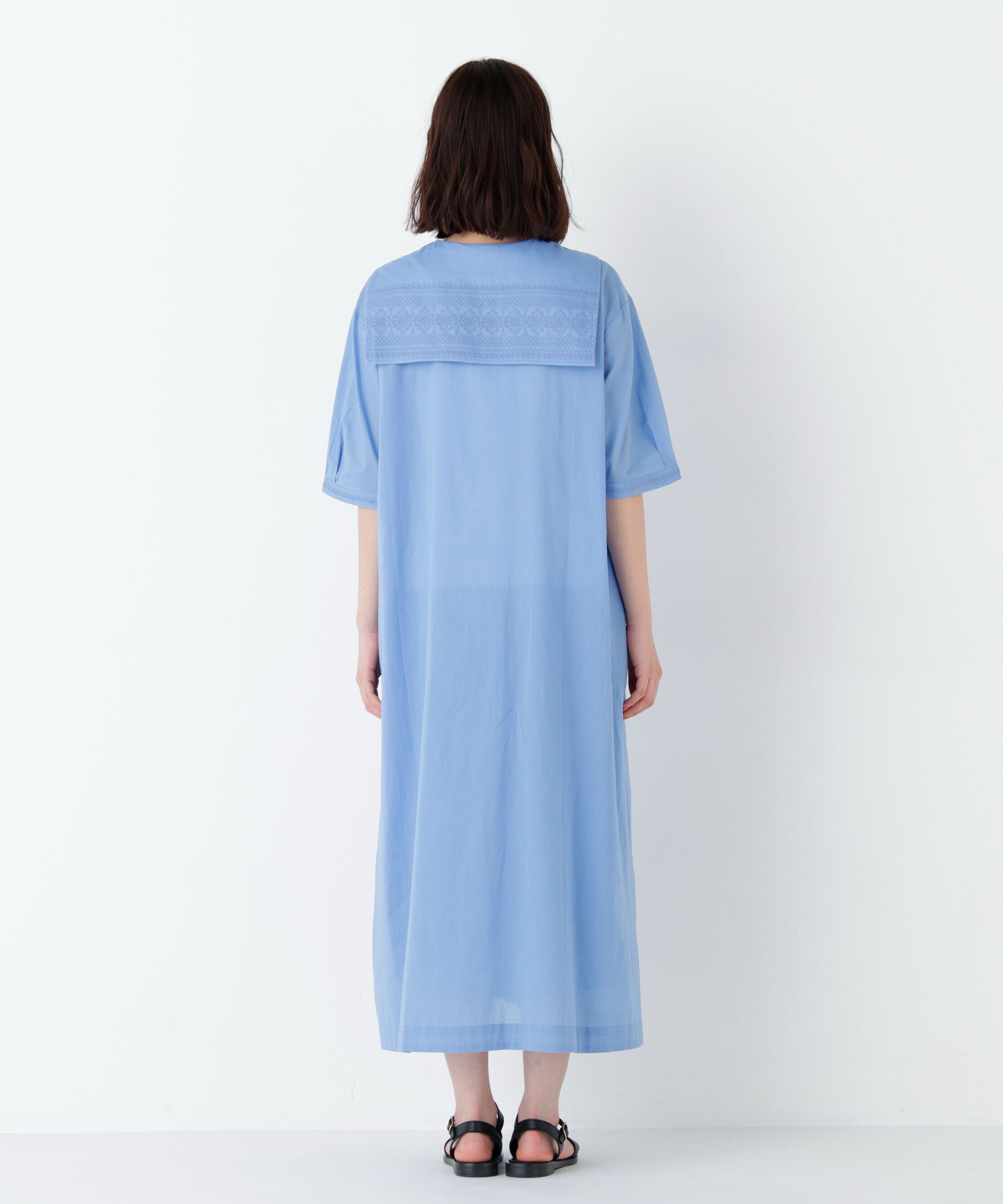  「インド刺繍セーラーカラーワンピース」|ワンピース|