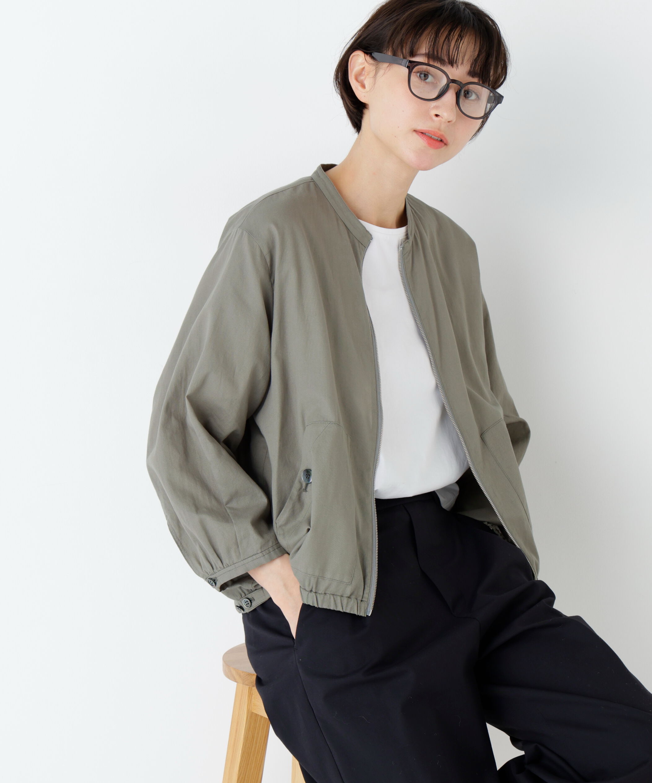  「パナマブルゾン」|ブルゾン・スタジャン|カーキ