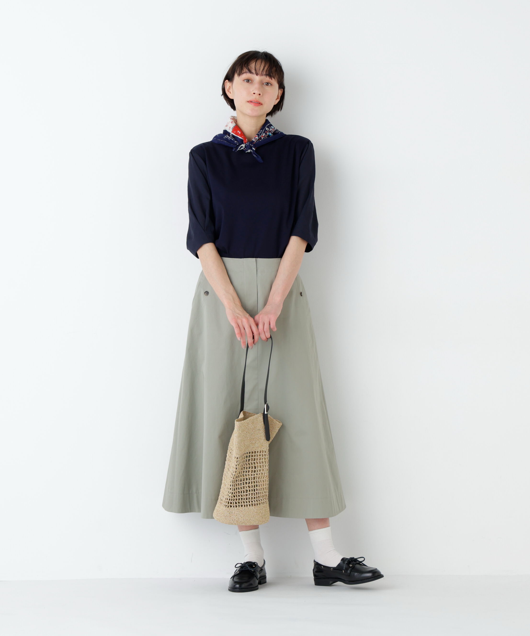  「布帛コンビカットソー」|Tシャツ・カットソー|