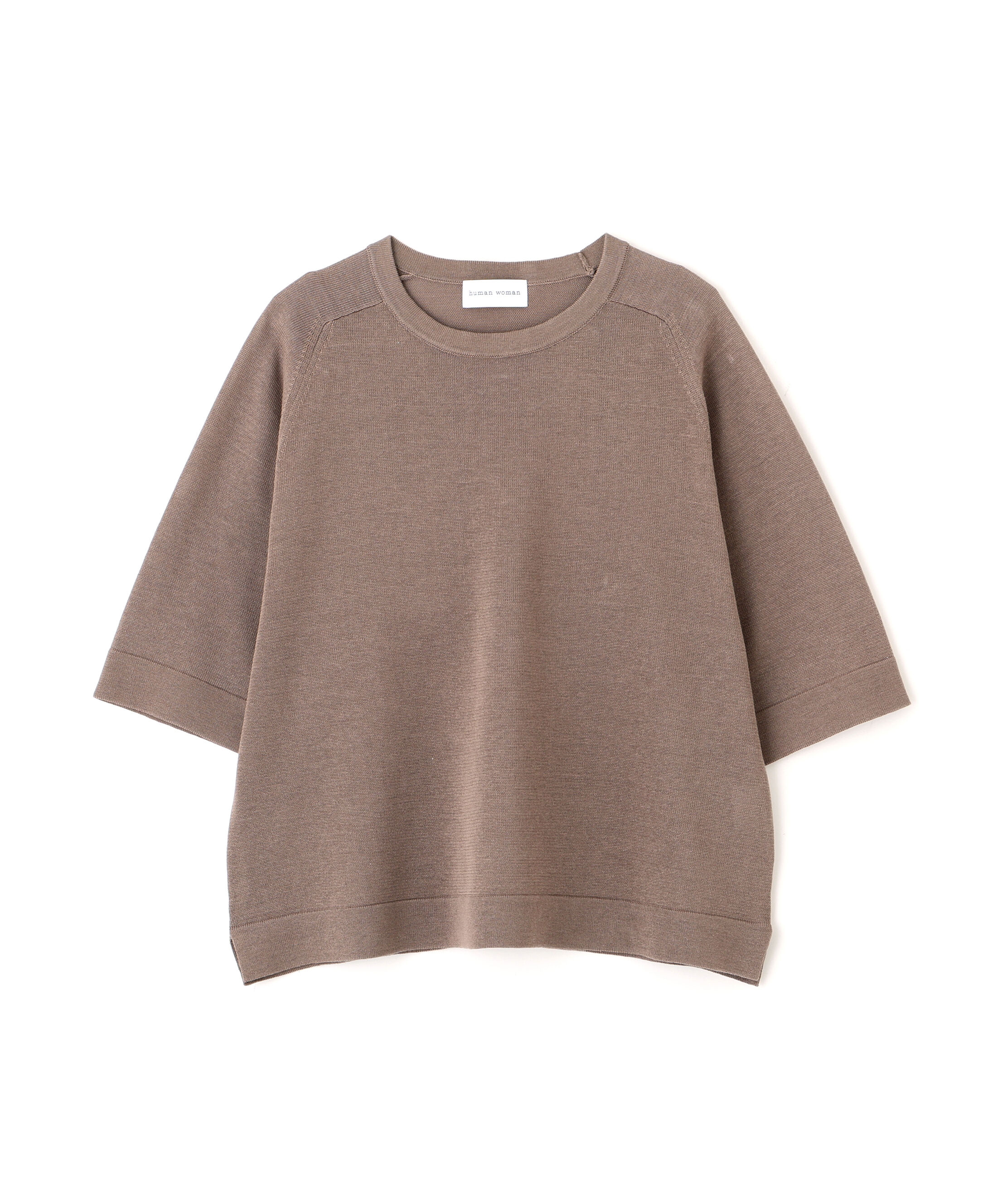  「ハイゲージギマ　クルーネックラグランプルオーバー」|ニット・セーター|