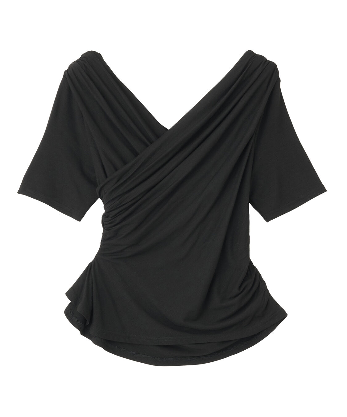 COCO DEAL「タックスリットプルオーバー」|Tシャツ・カットソー|ブラック