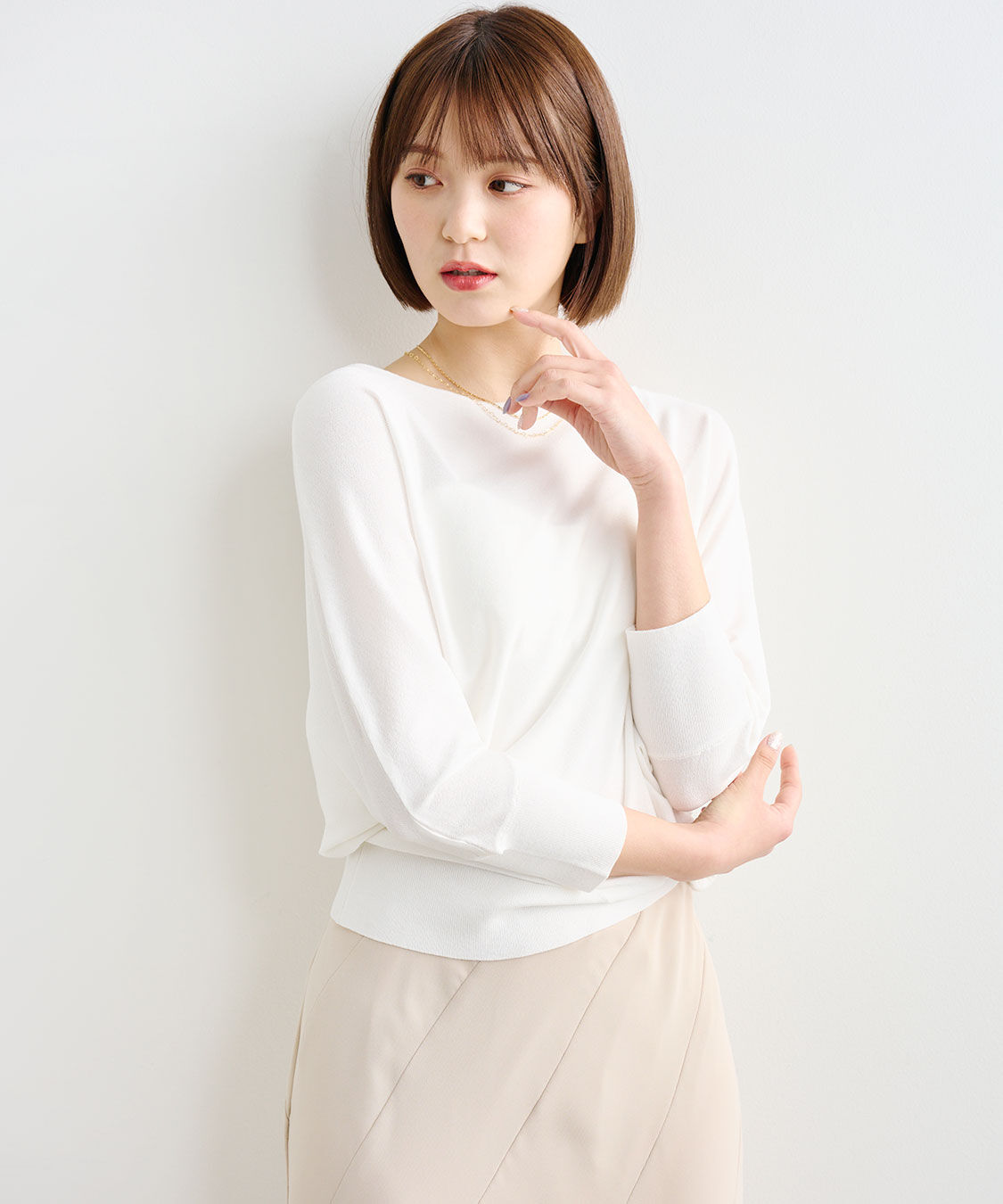 COCO DEAL「アシメドレープニット」|ニット・セーター|