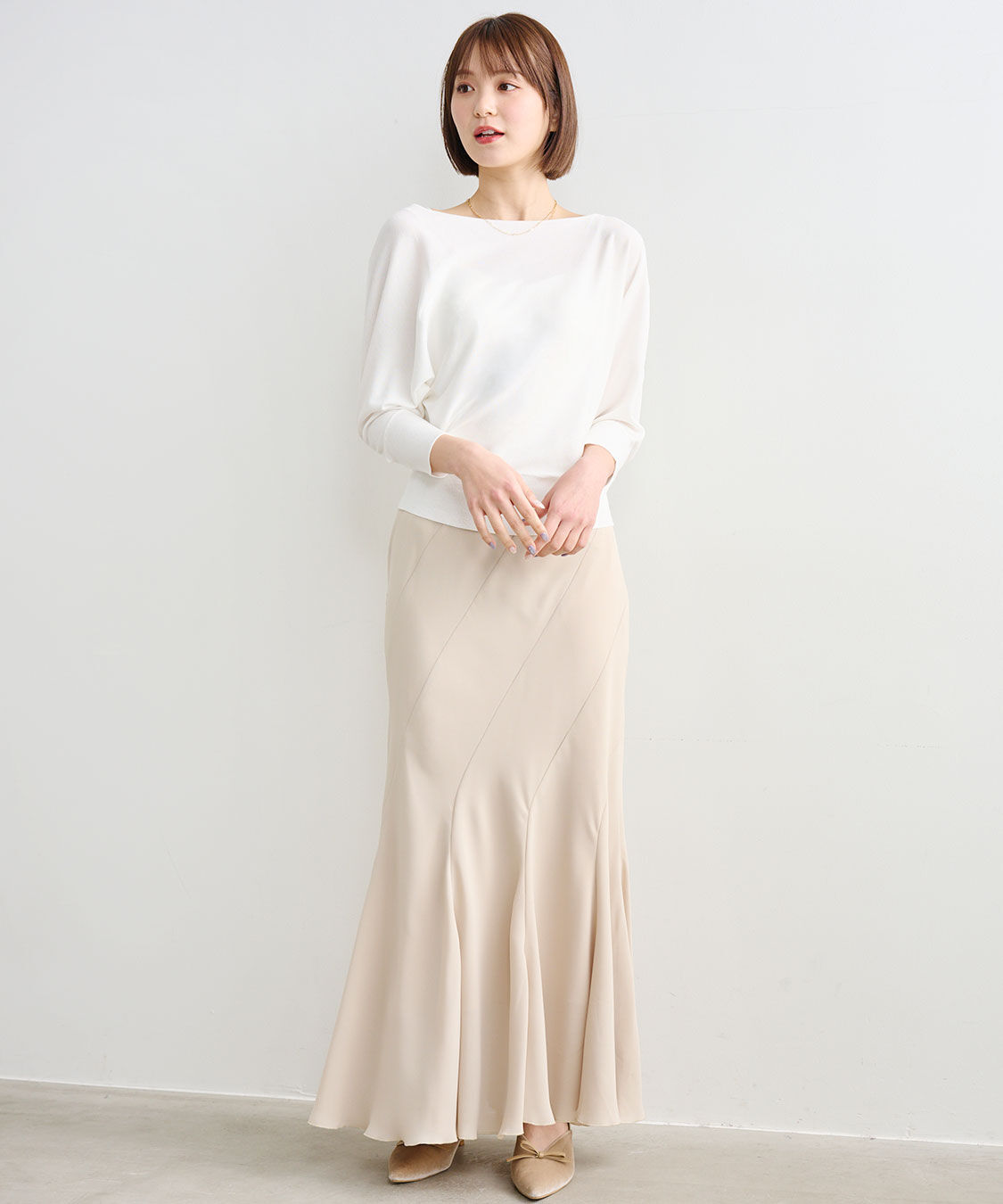 COCO DEAL「アシメドレープニット」|ニット・セーター|