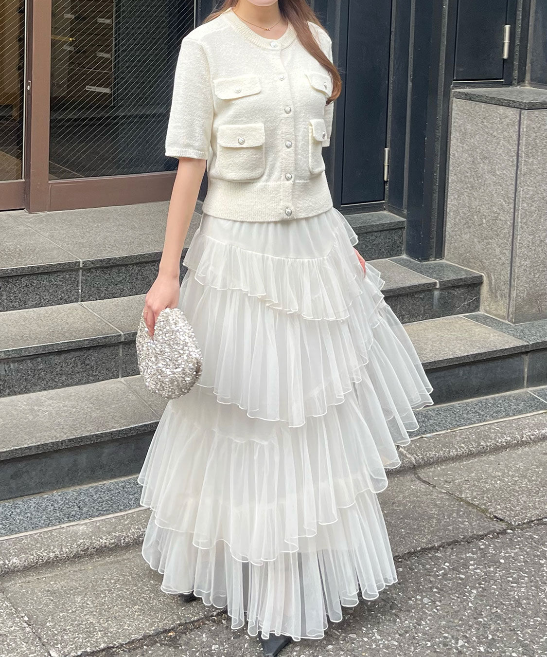 COCO DEAL「ティアードギャザーチュールスカート」|スカート|オフ