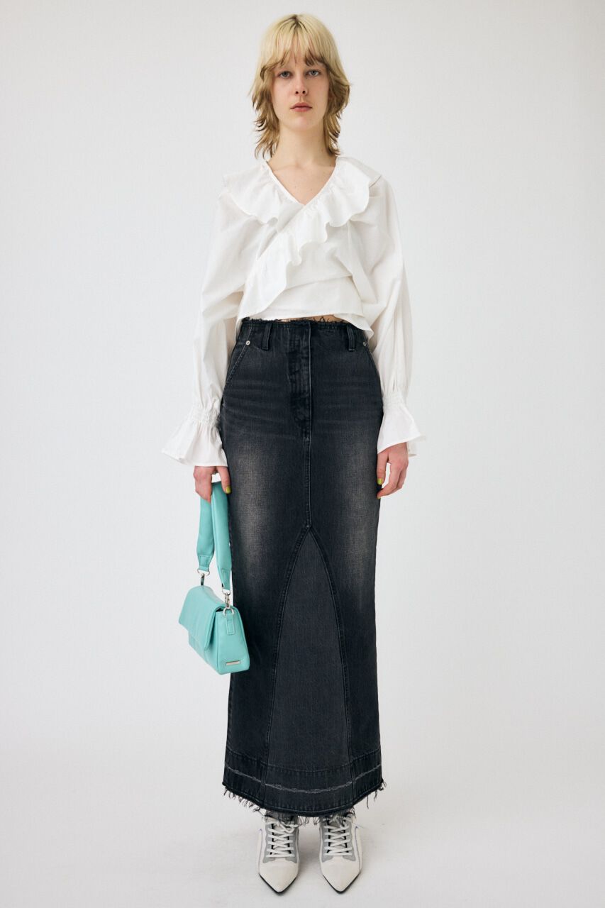 MOUSSY「VOLUME SLEEVE RUFFLE トップス」|シャツ・ブラウス|