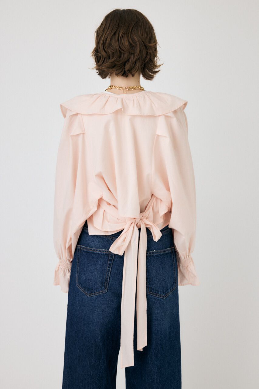 MOUSSY「VOLUME SLEEVE RUFFLE トップス」|シャツ・ブラウス|