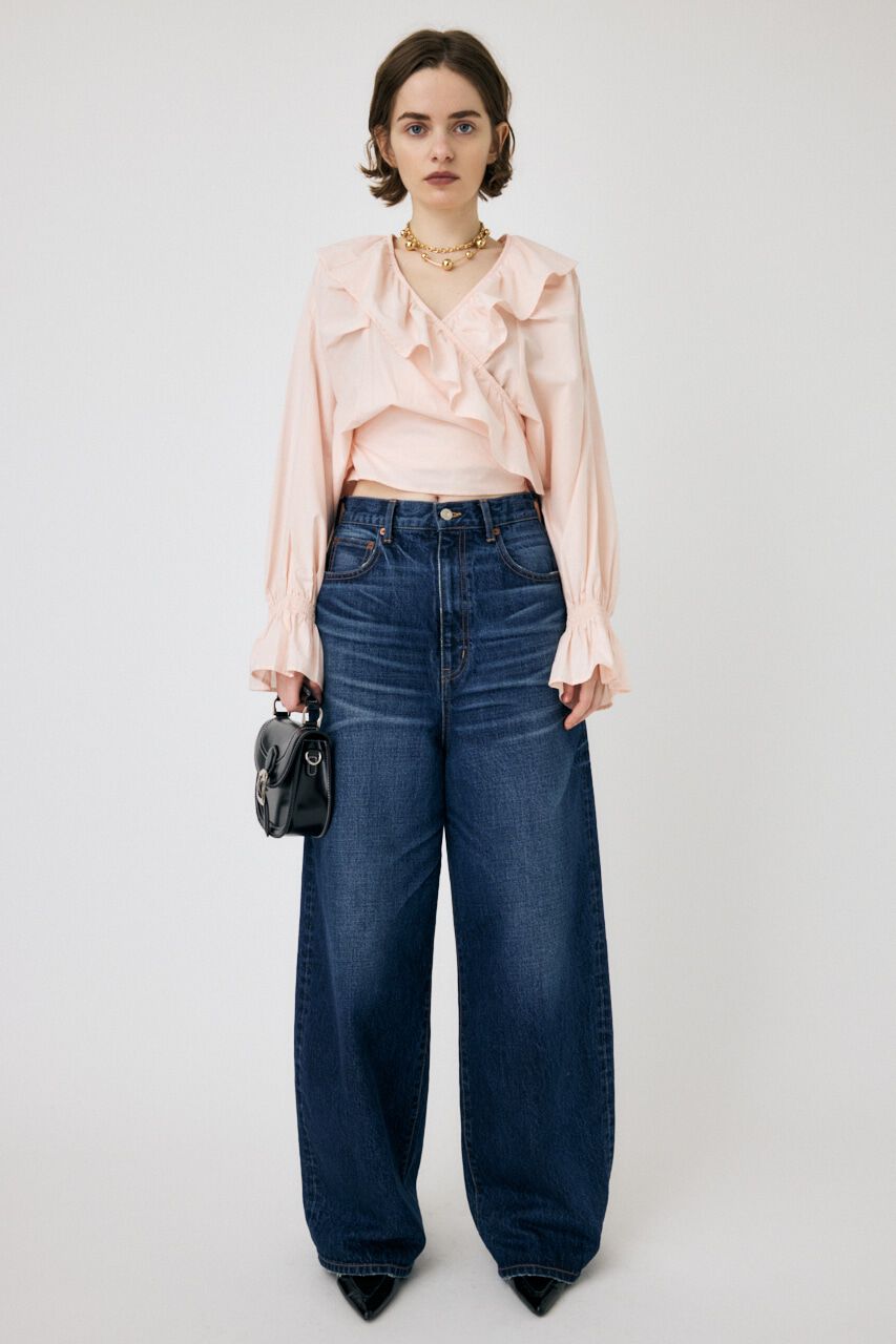 MOUSSY「VOLUME SLEEVE RUFFLE トップス」|シャツ・ブラウス|