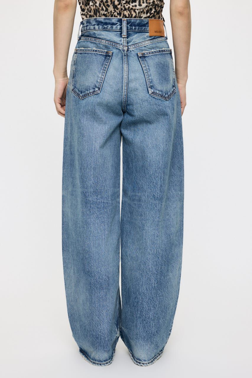 MOUSSY「MIDRISE CURVED WIDE ストレート」|デニム|