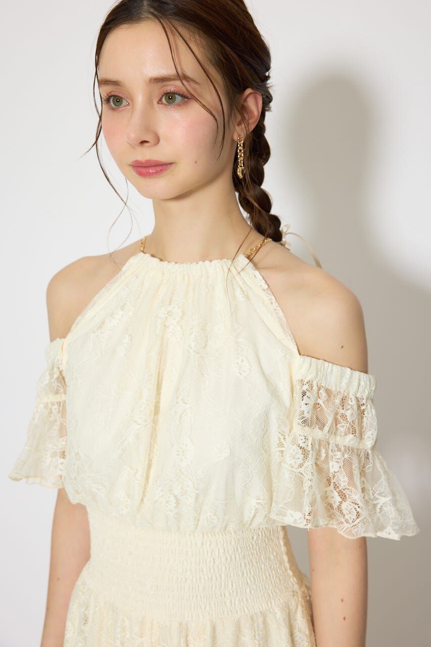 rienda「2WAYホルターネックレースロンパース」|ワンピース|