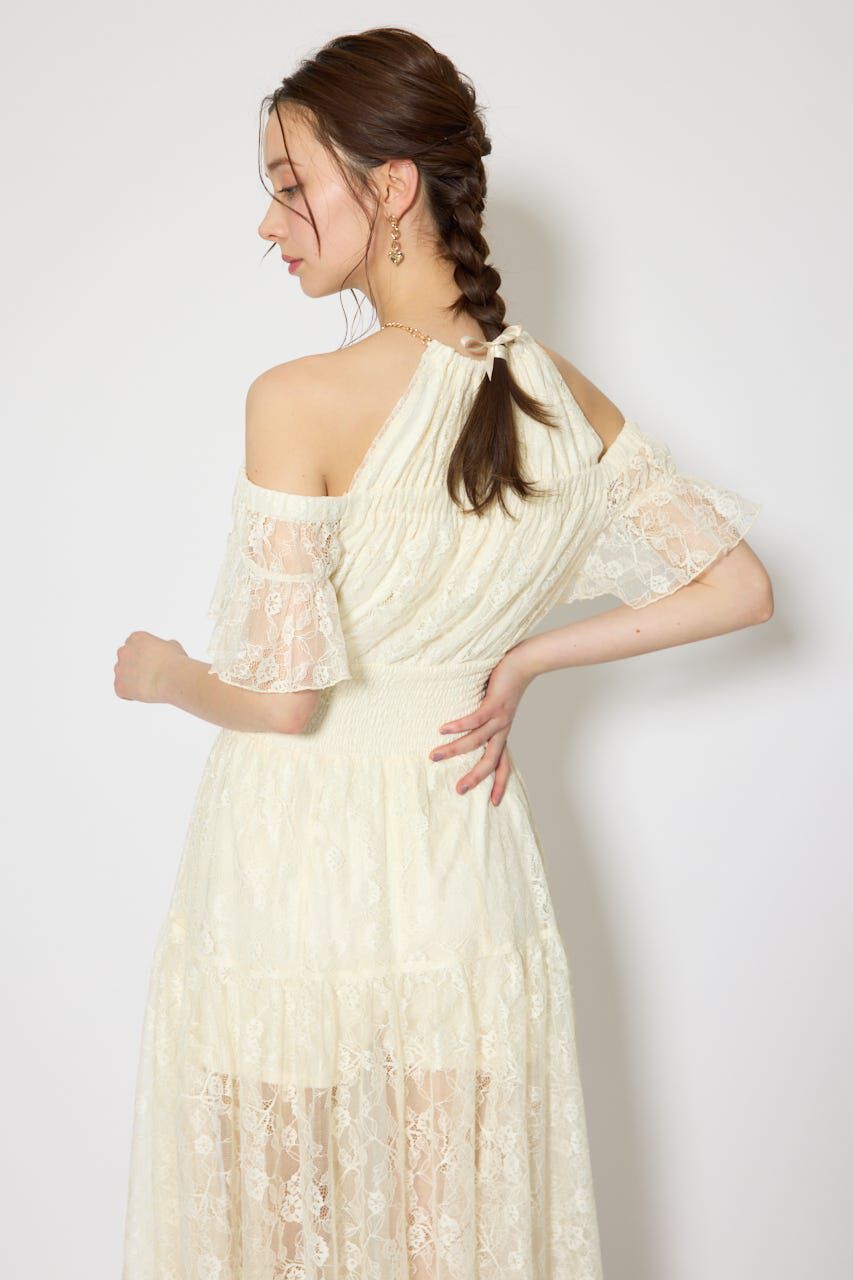 rienda「2WAYホルターネックレースロンパース」|ワンピース|