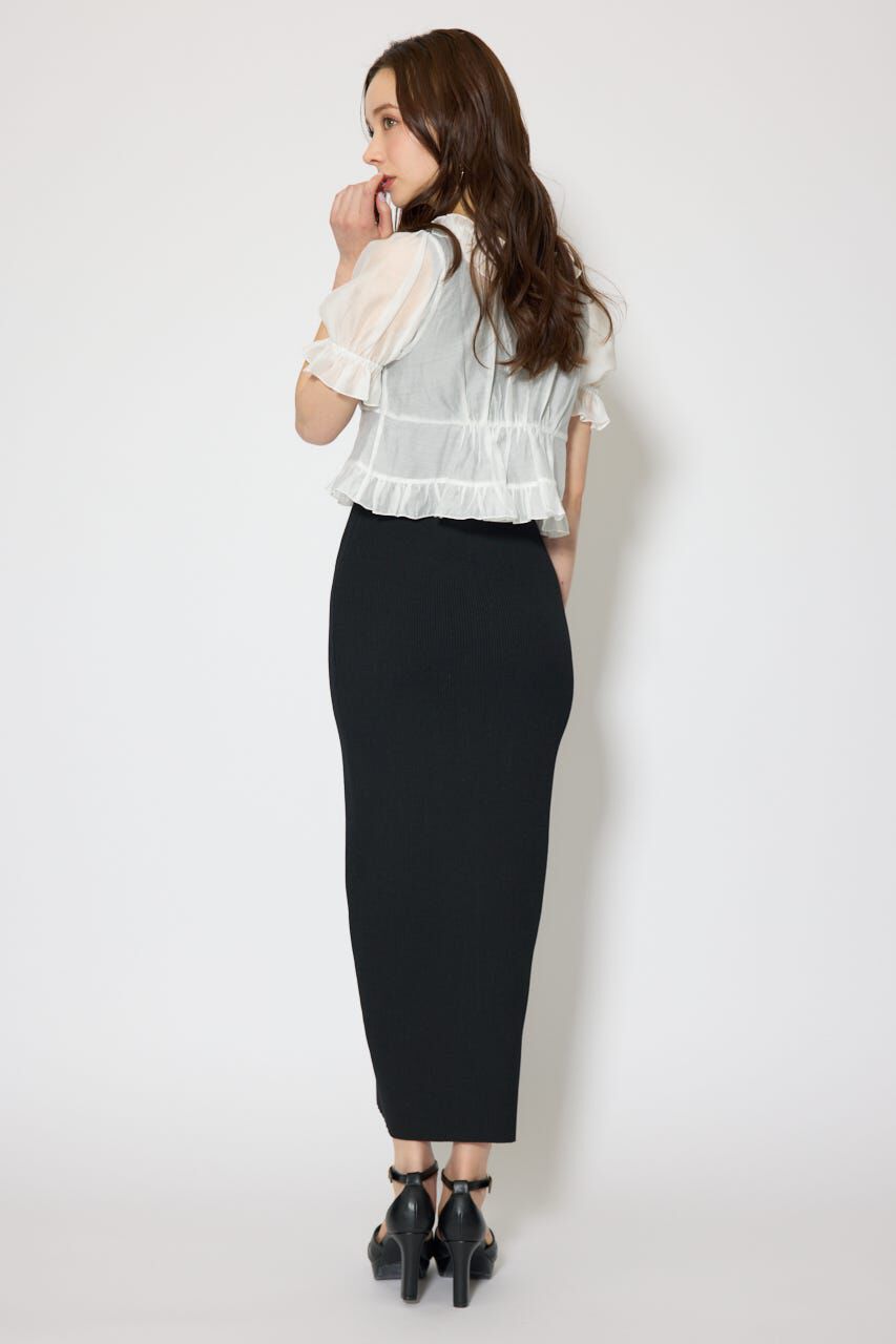 rienda「シフォンカーデセットタイトニットワンピース」|ワンピース|