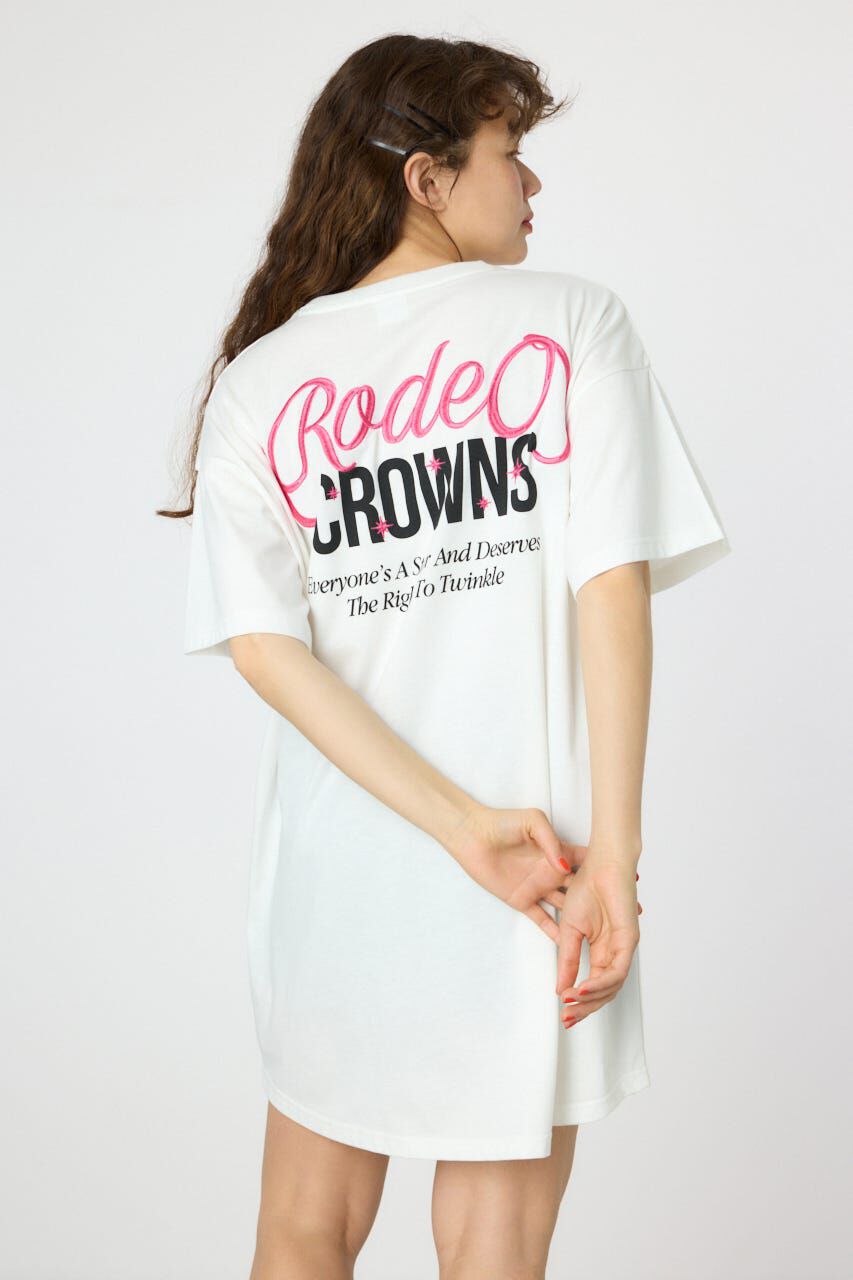 RODEO CROWNS「ラメ糸刺繍ロゴワンピース」|ワンピース|O/WHT1