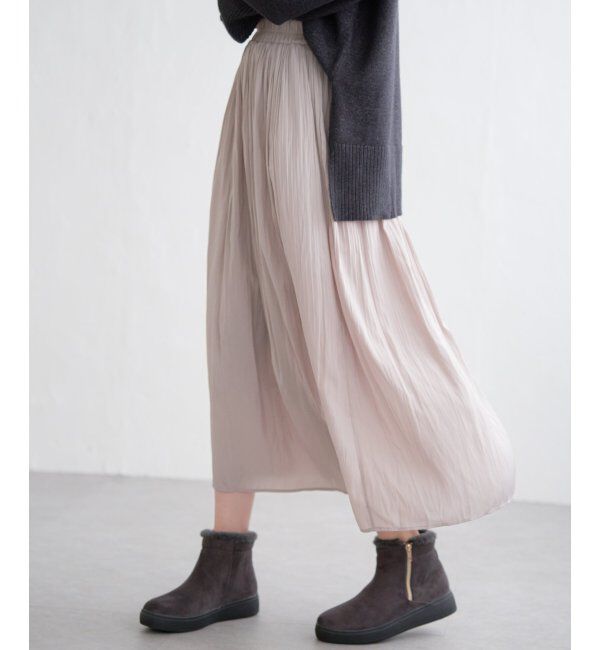 ikka「カセン消しプリーツスカート」|スカート|