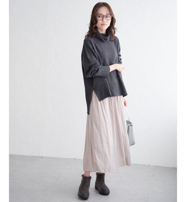 ikka「カセン消しプリーツスカート」|スカート|
