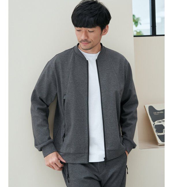 ikka「テックストレッチジップポケットカーディガン」|カーディガン|