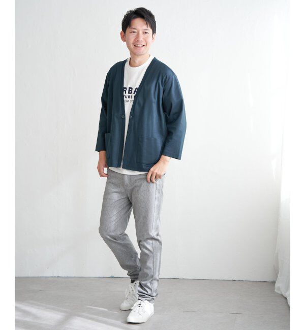 ikka「【接触冷感／抗菌防臭】GOKUラクセイケツ8分袖カーディガン」|カーディガン|