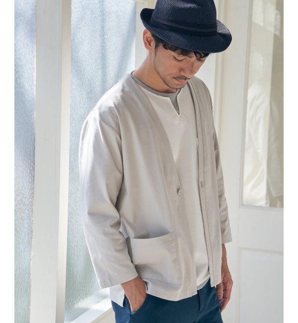 ikka「【接触冷感／抗菌防臭】GOKUラクセイケツ8分袖カーディガン」|カーディガン|