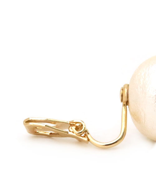 colleca la「【14mm】大粒コットンパールピアス・イヤリング」|ピアス|