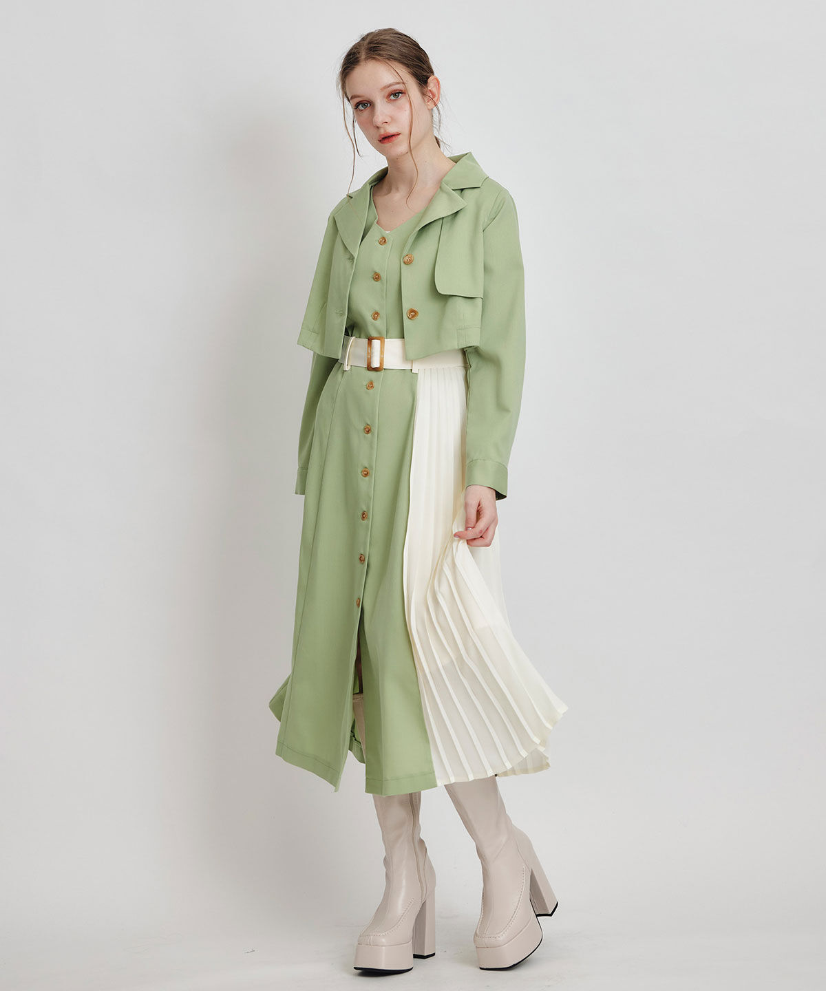 REDYAZEL「ﾄﾚﾝﾁﾃﾞｨﾃｨｰﾙｼｮｰﾄｼｬﾂｼﾞｬｹｯﾄ&times;ﾊﾞｲｶﾗｰﾌﾟ  」|ワンピース|